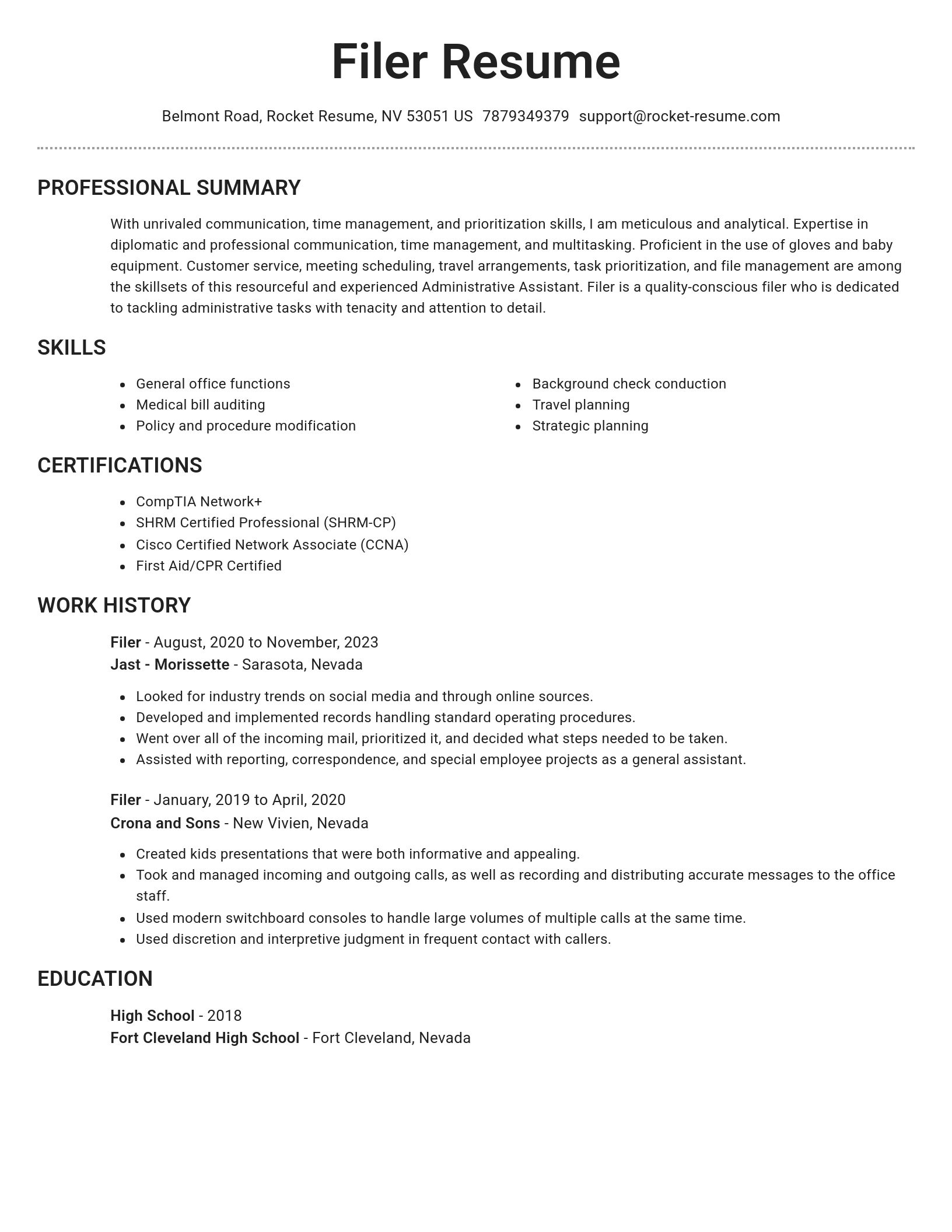 Brilliant resume template