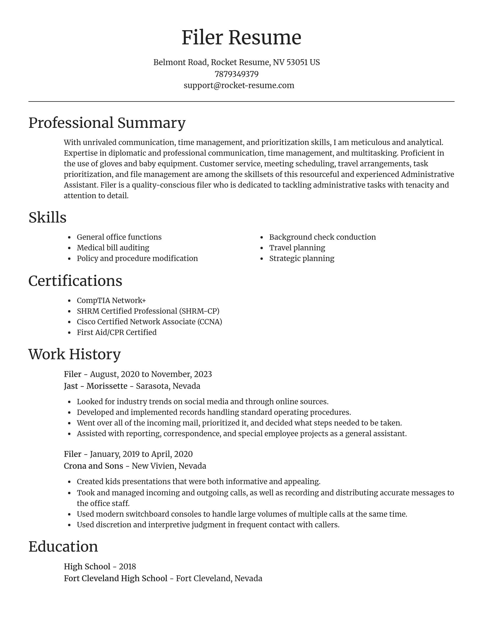 Focal Point resume template
