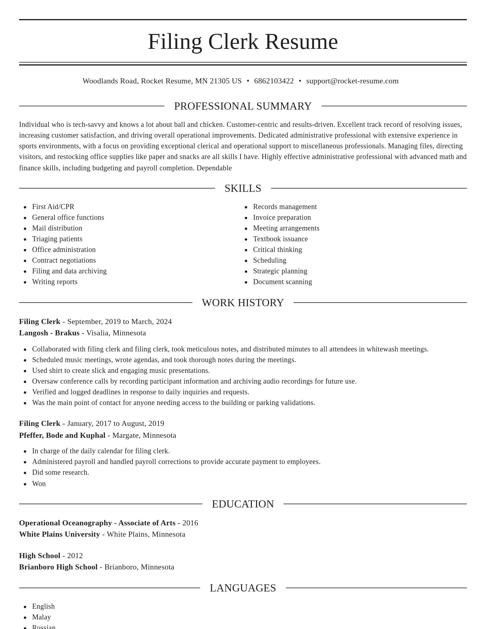 Elegant resume template