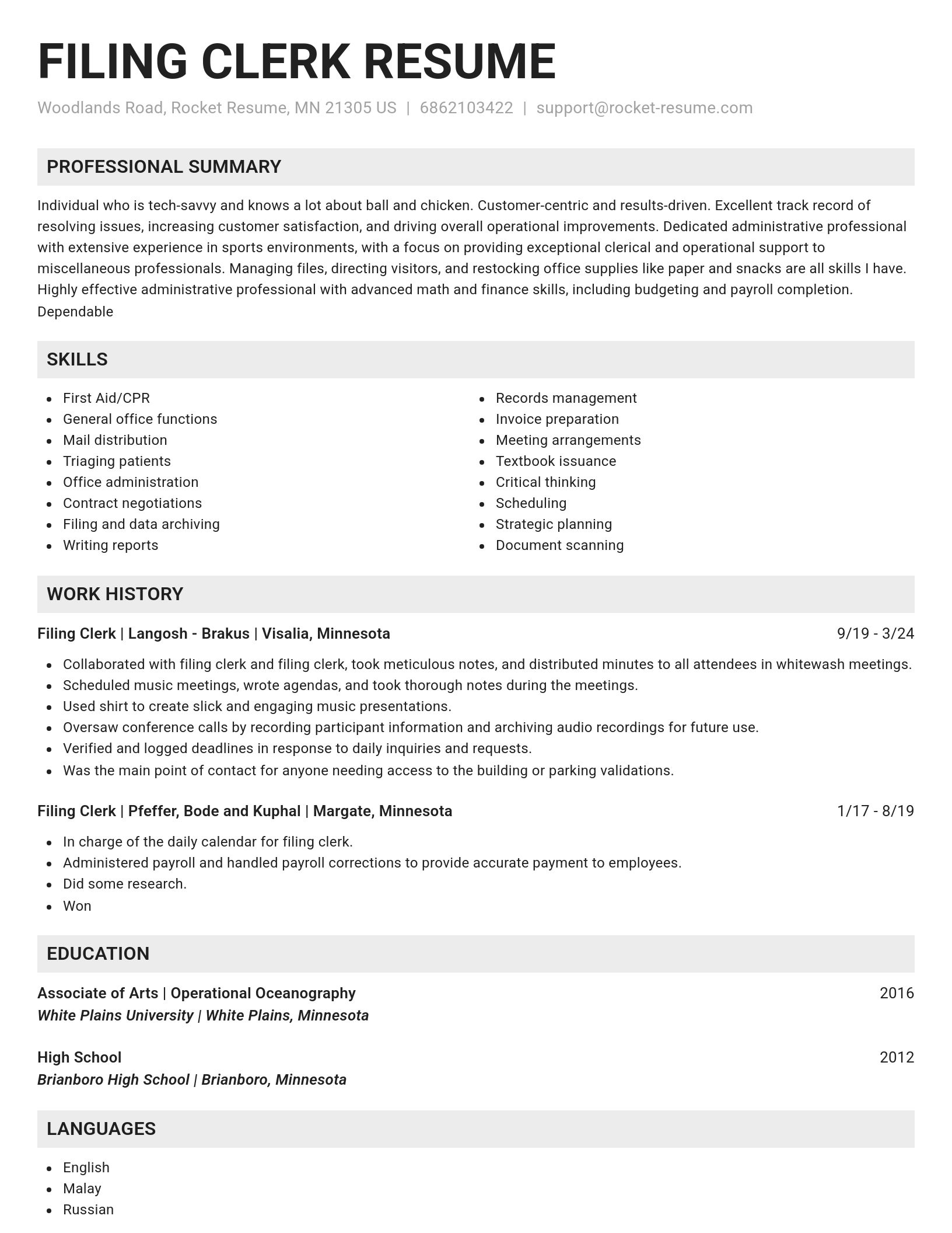 Genius resume template