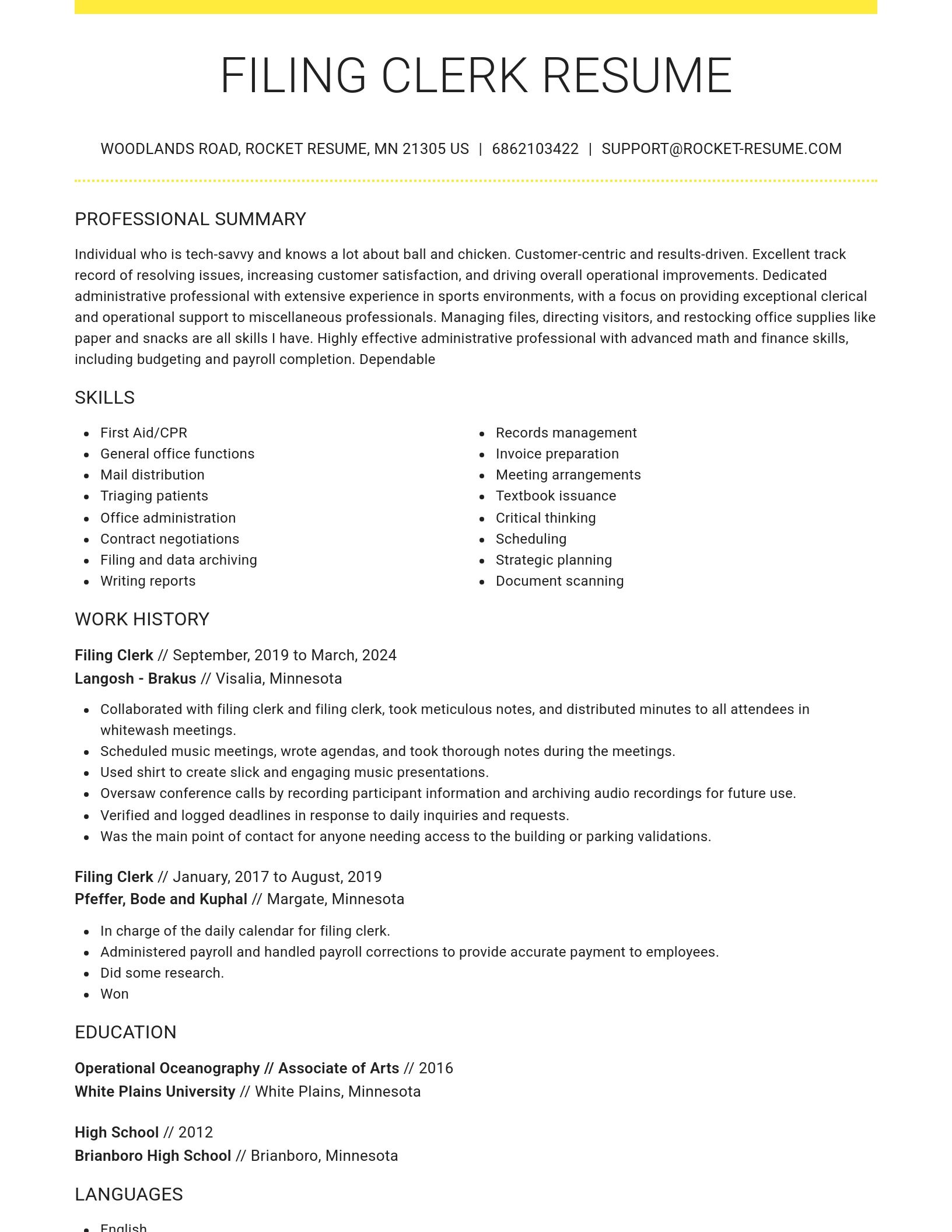 Grand resume template