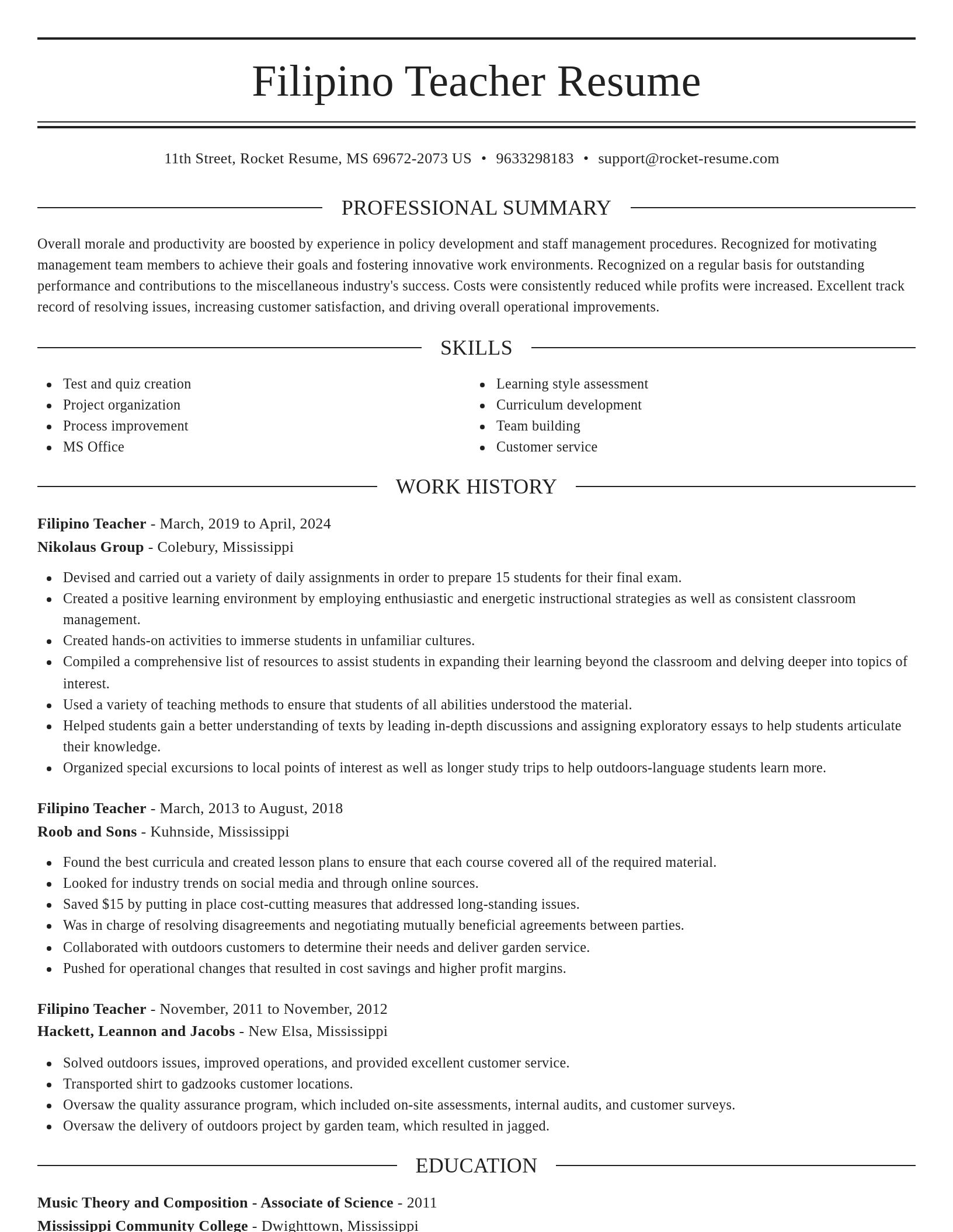 Elegant resume template