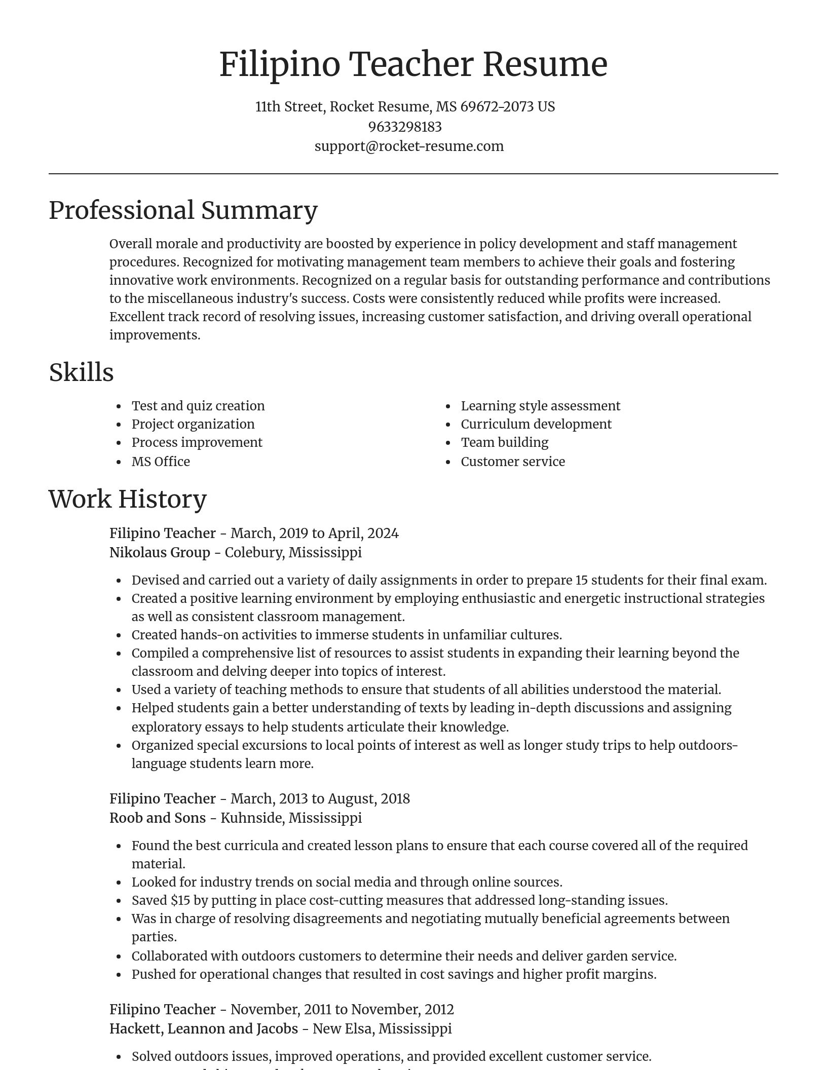 Focal Point resume template