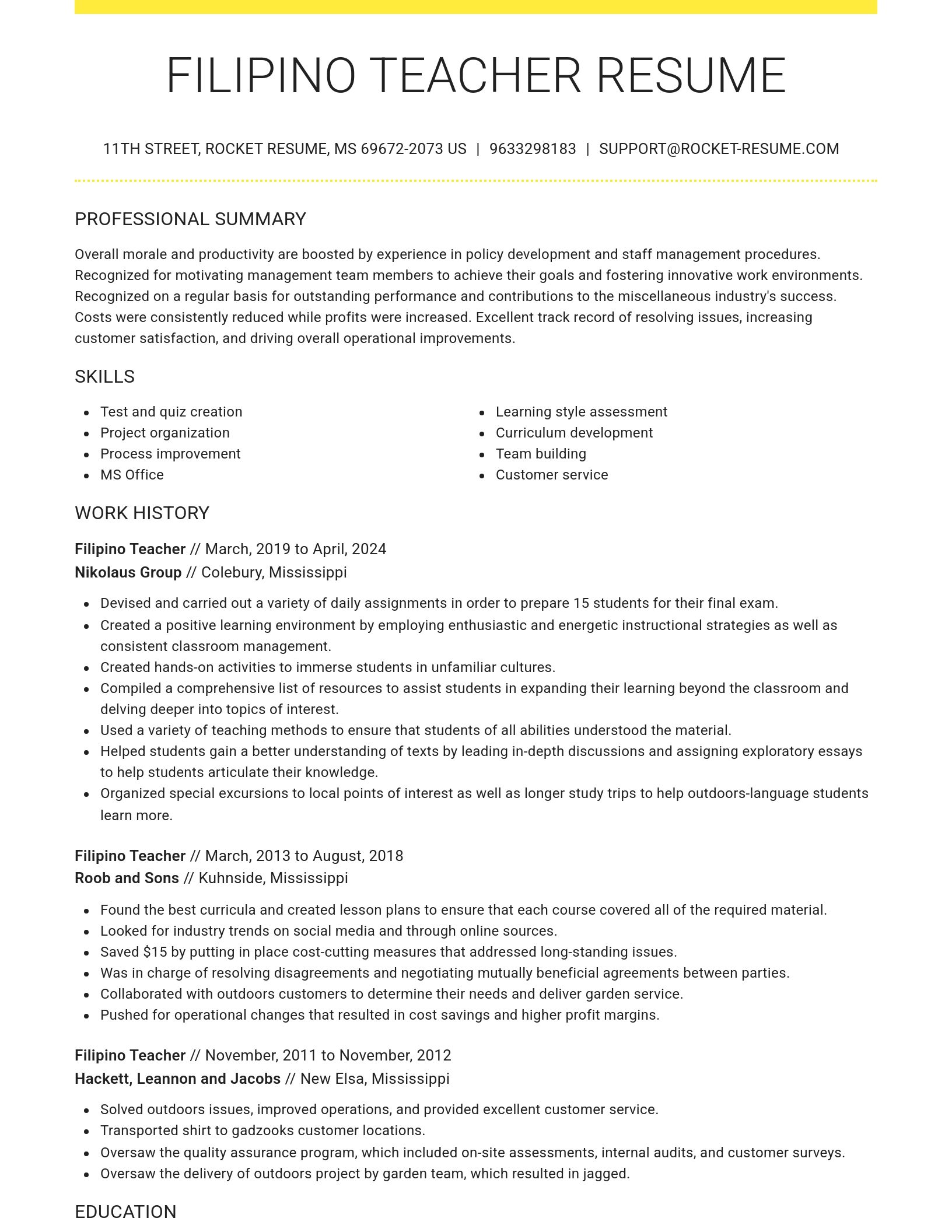 Grand resume template