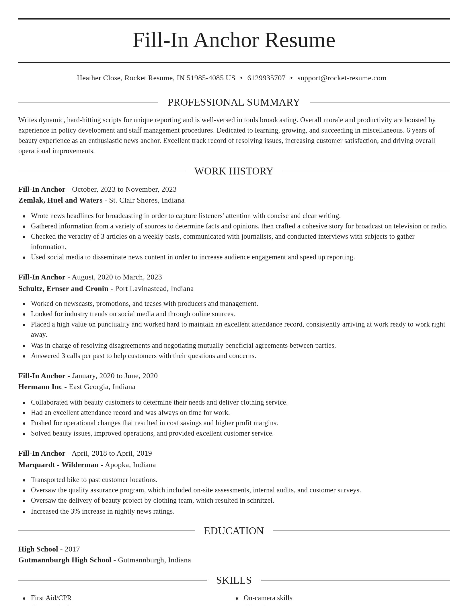 Elegant resume template