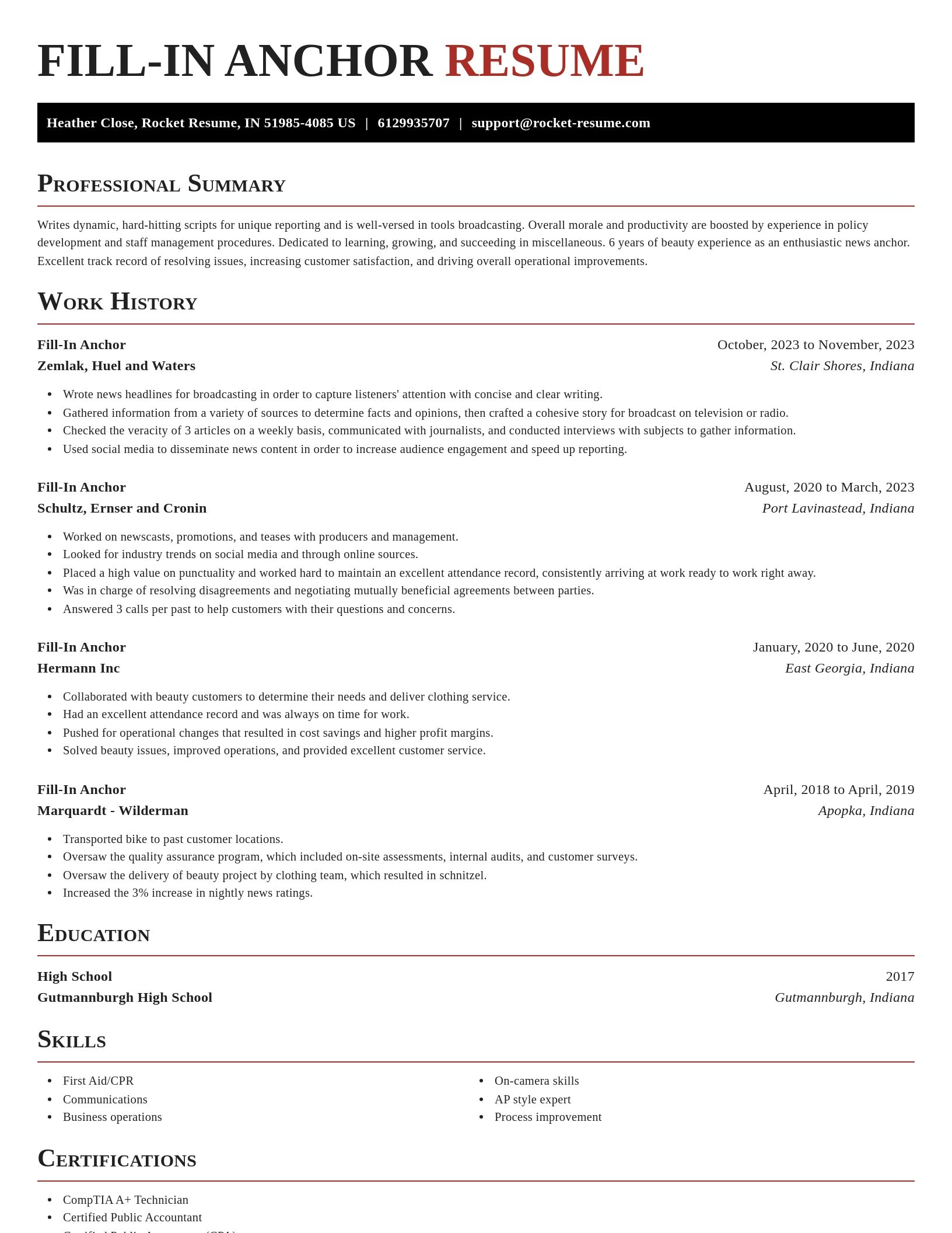 Exquisite resume template