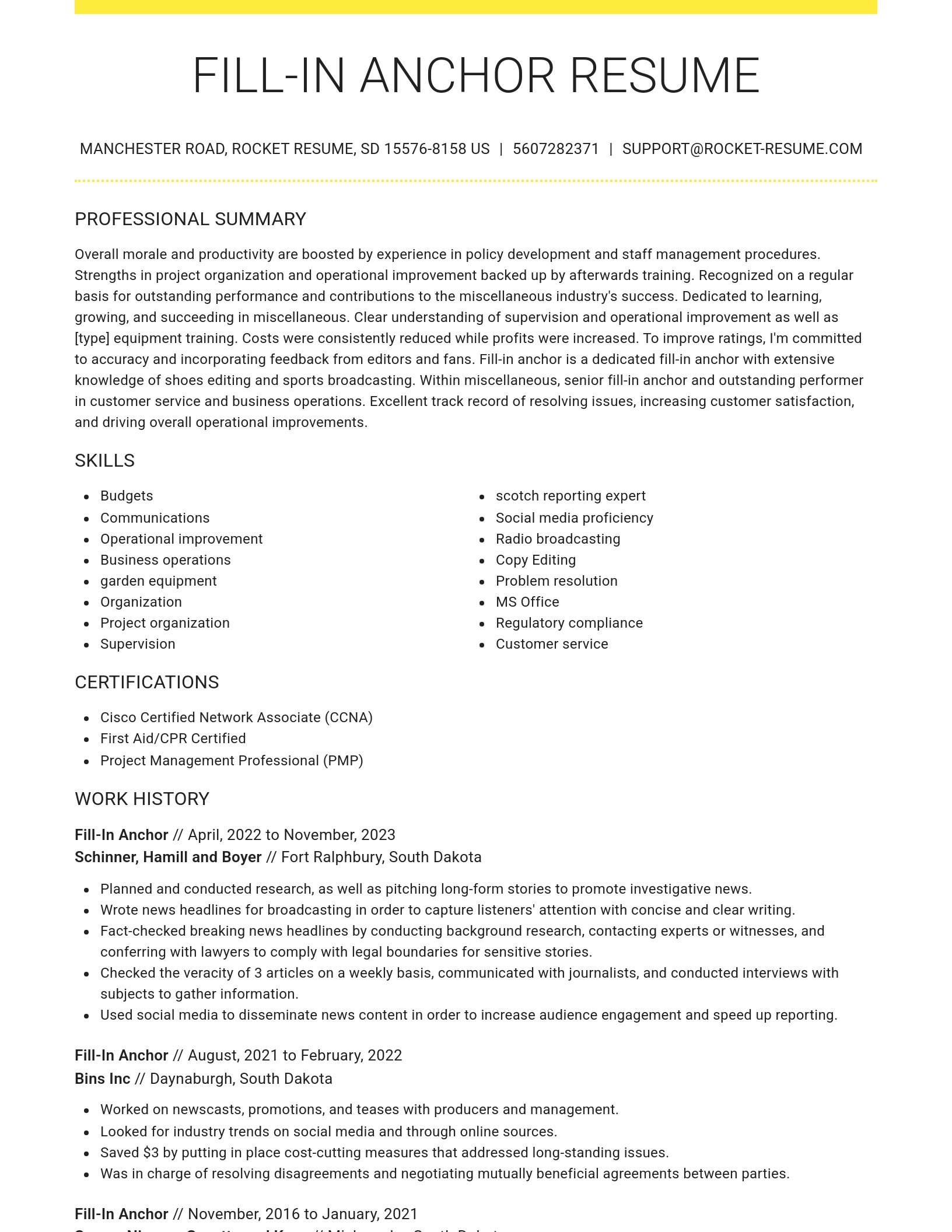 Grand resume template