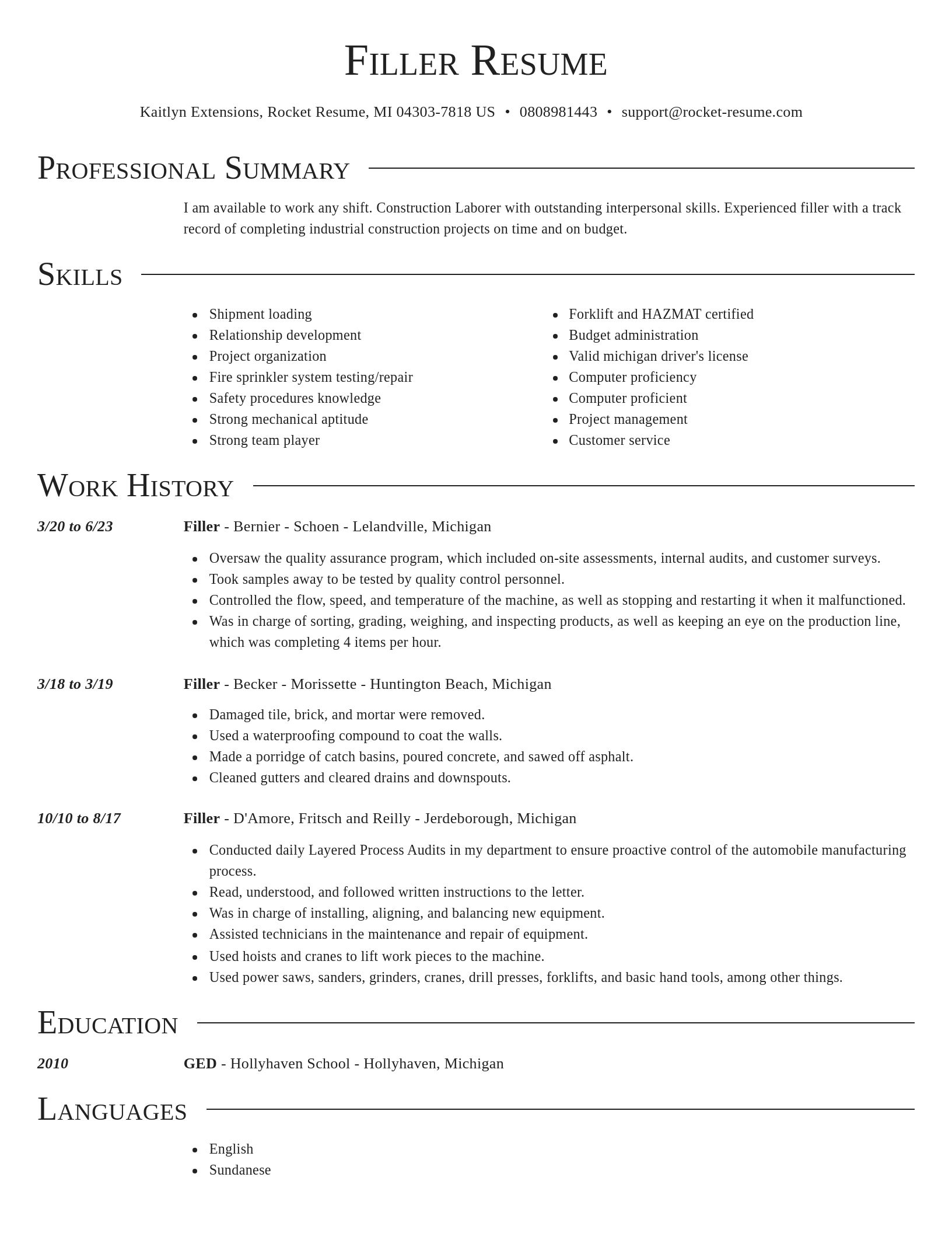 Director resume template