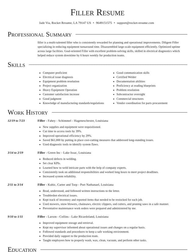 Director resume template