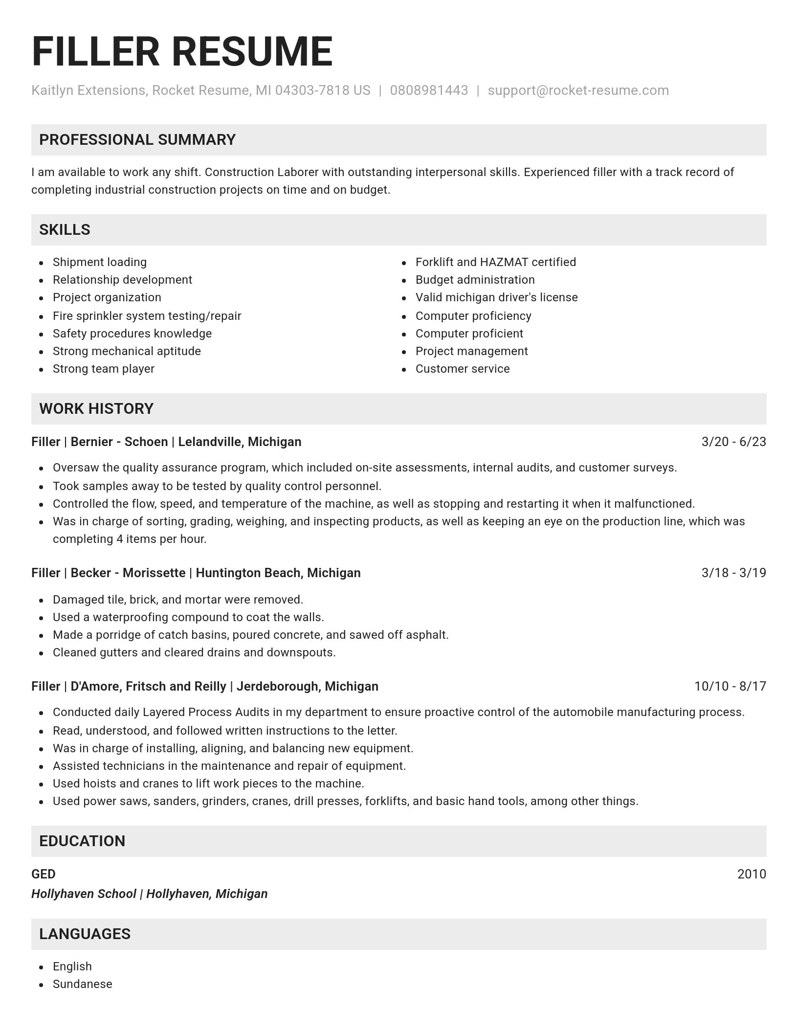 Genius resume template