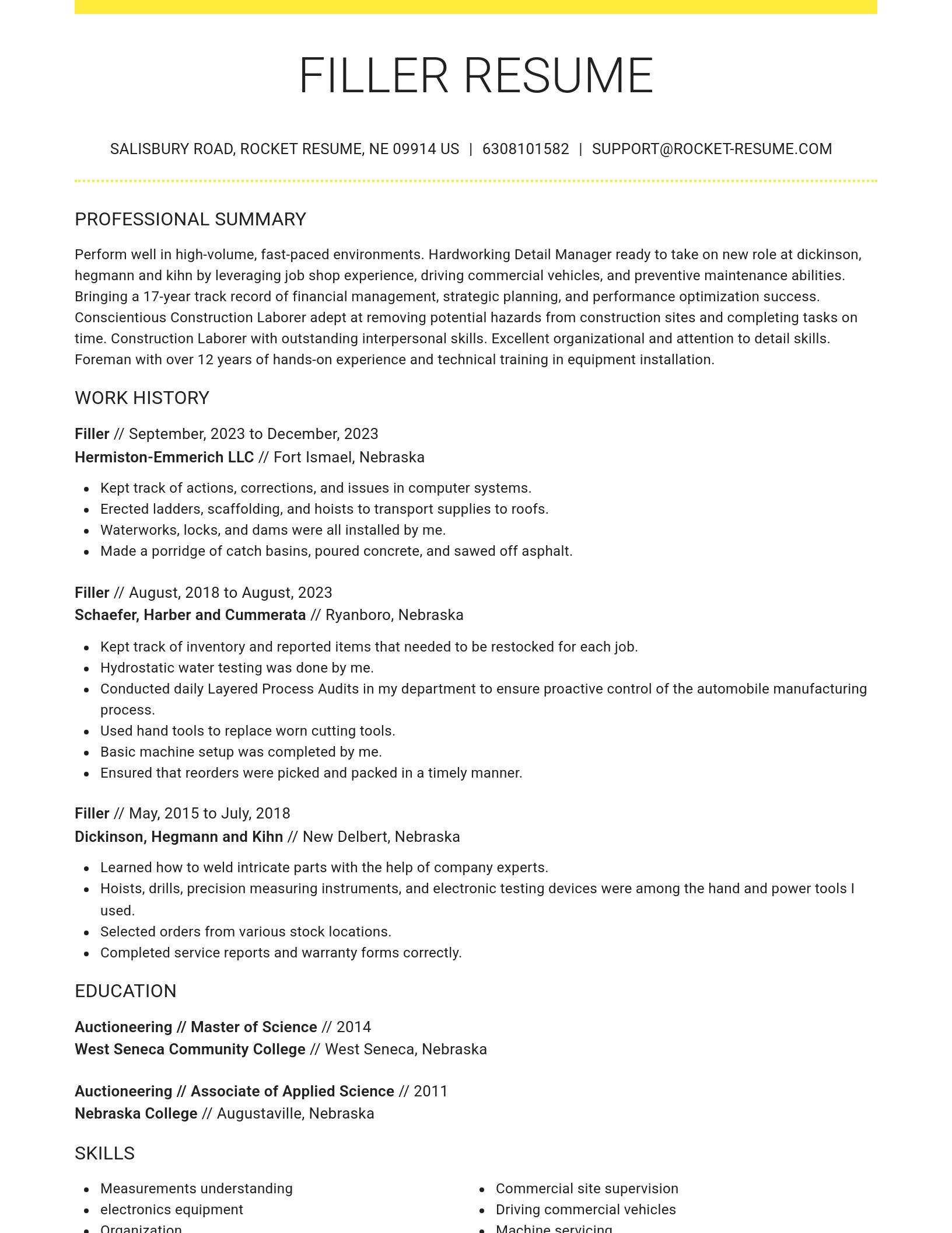 Grand resume template