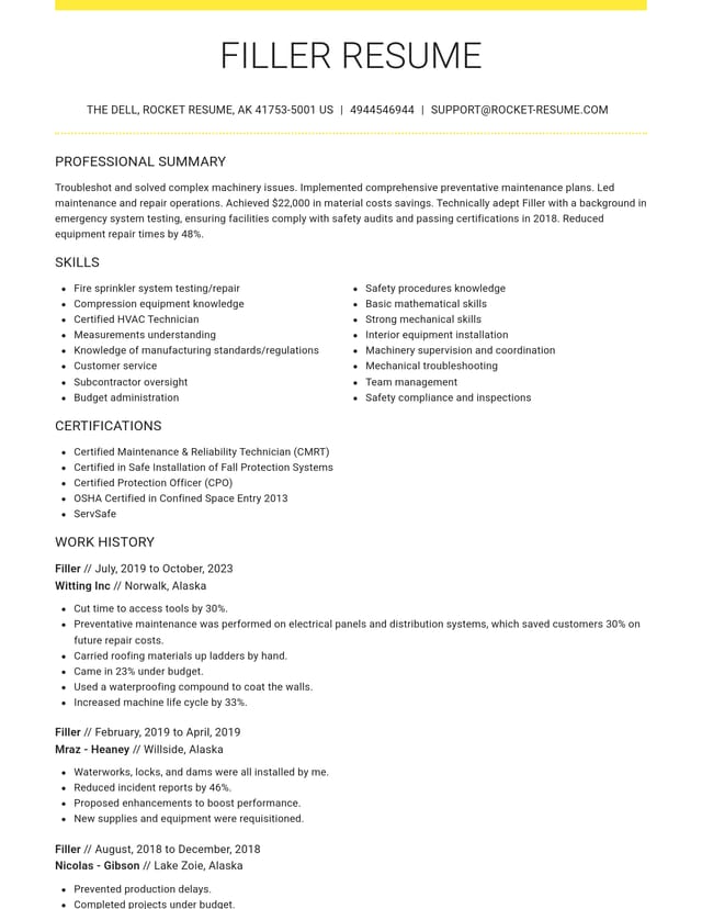 Grand resume template