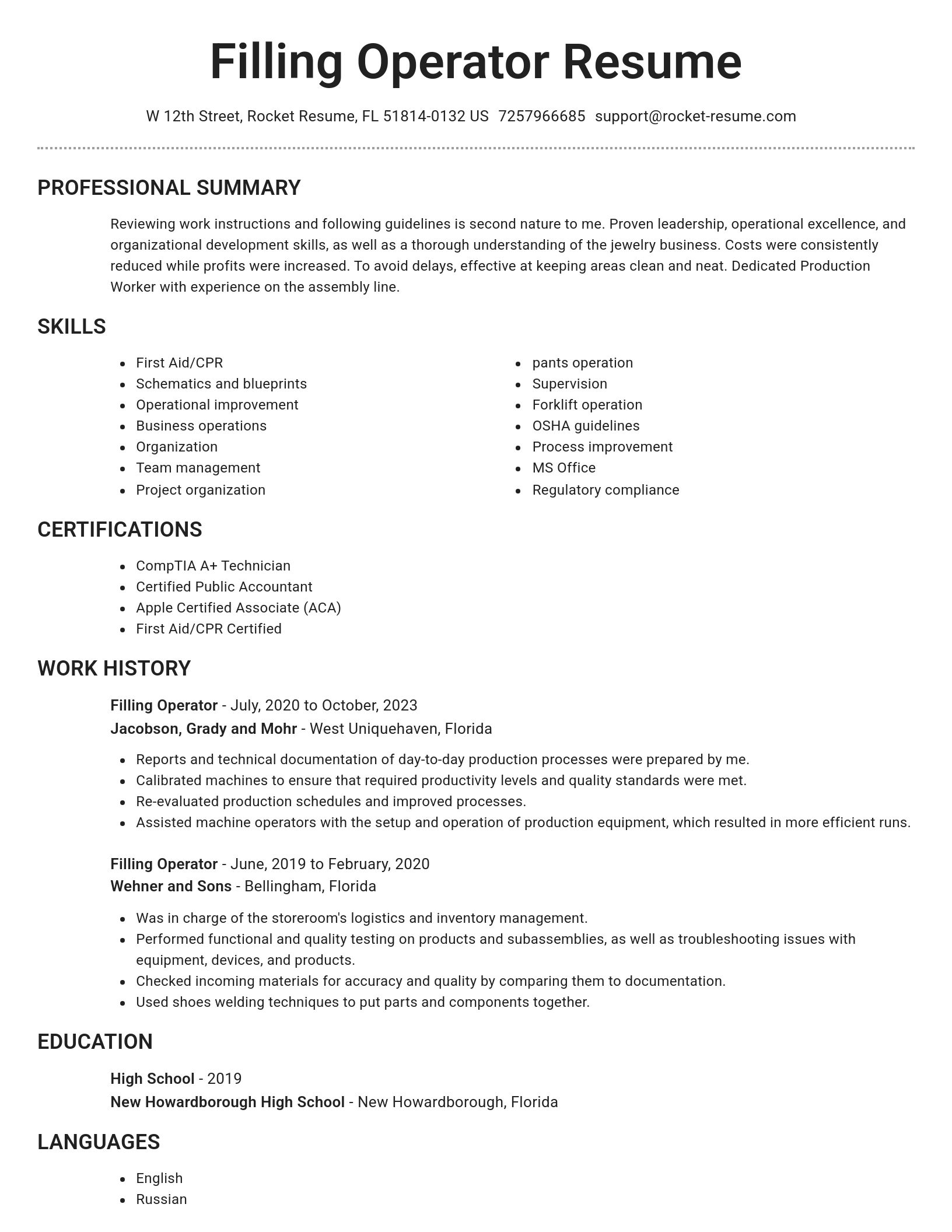 Brilliant resume template