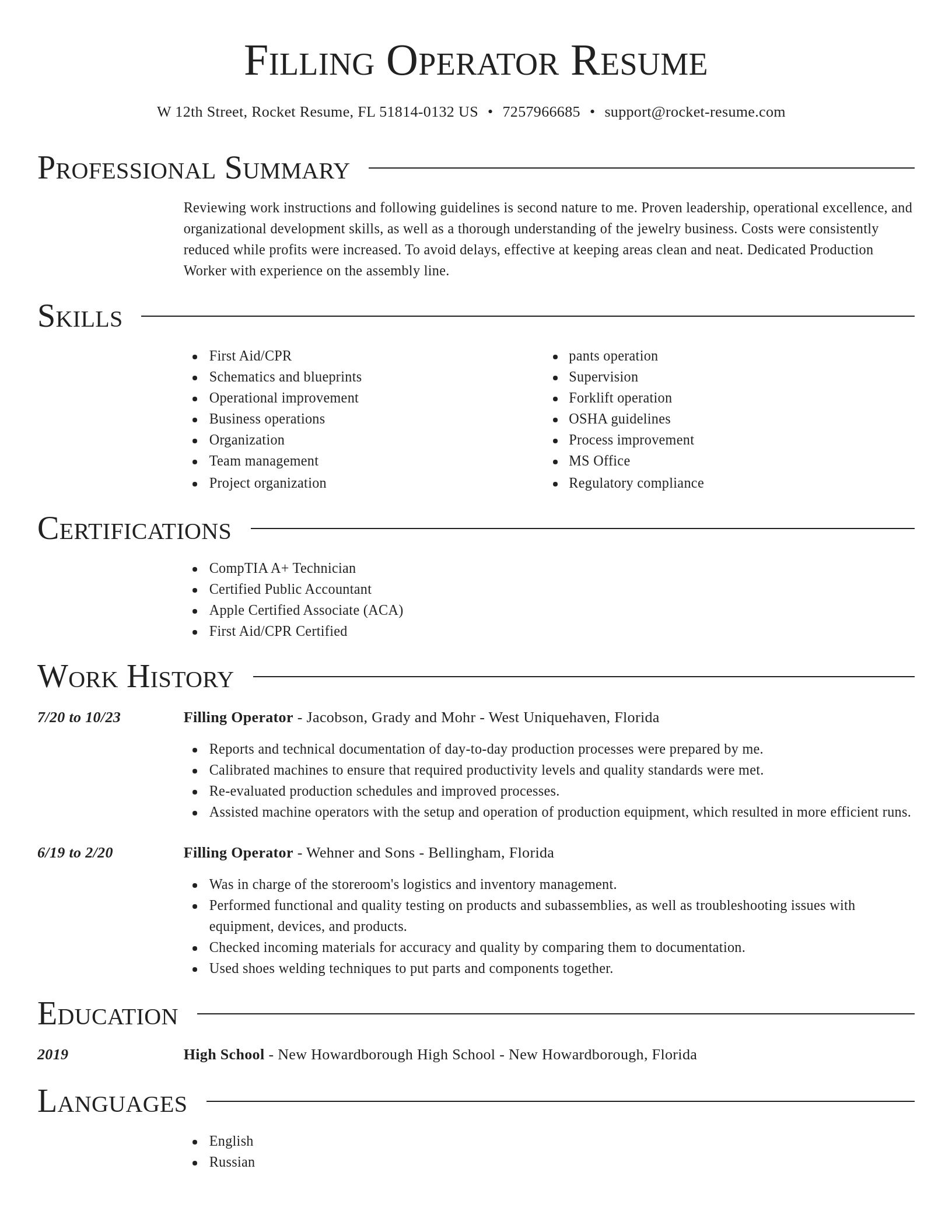 Director resume template