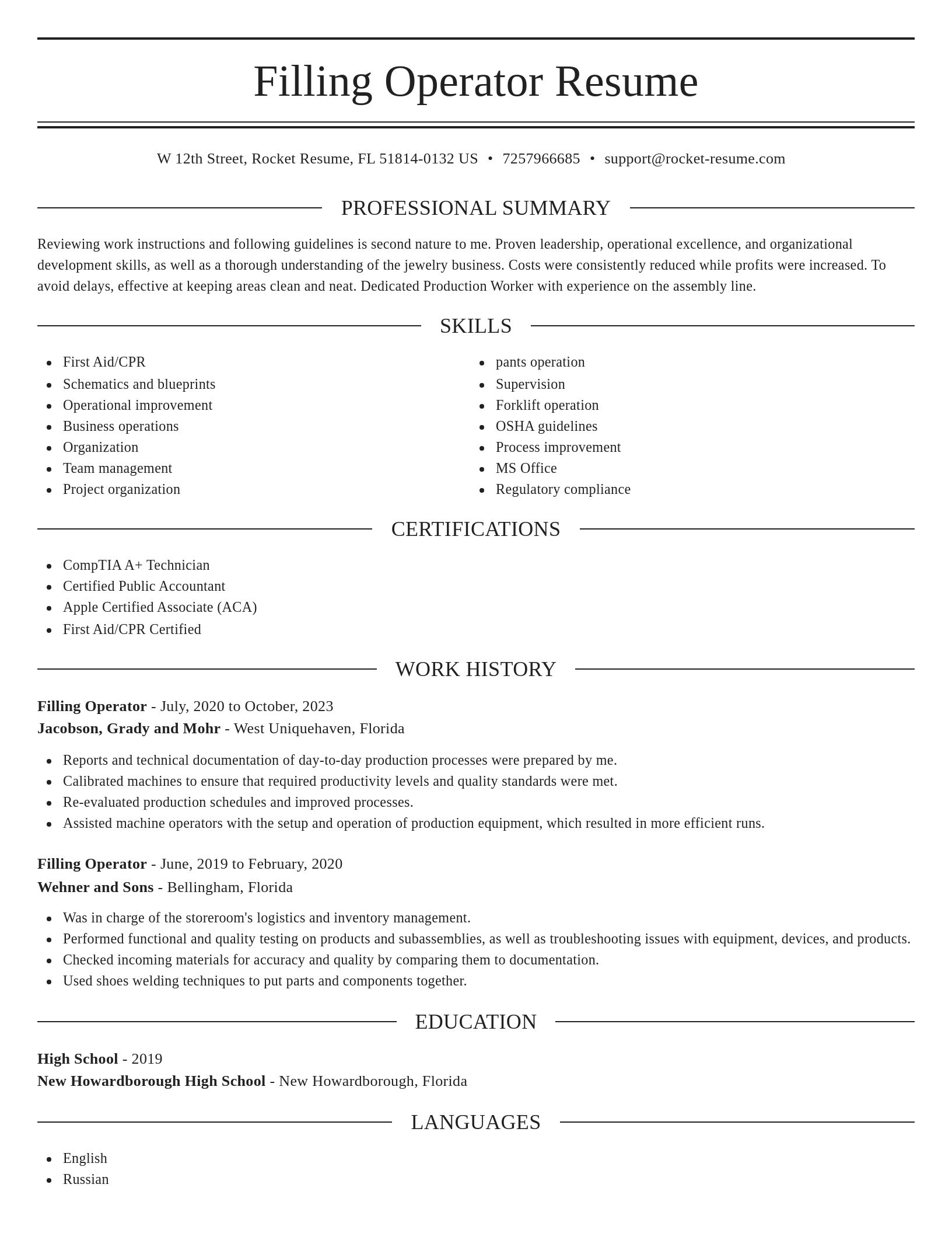 Elegant resume template
