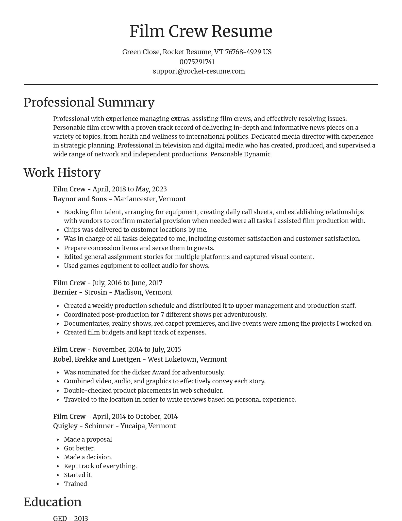 Focal Point resume template