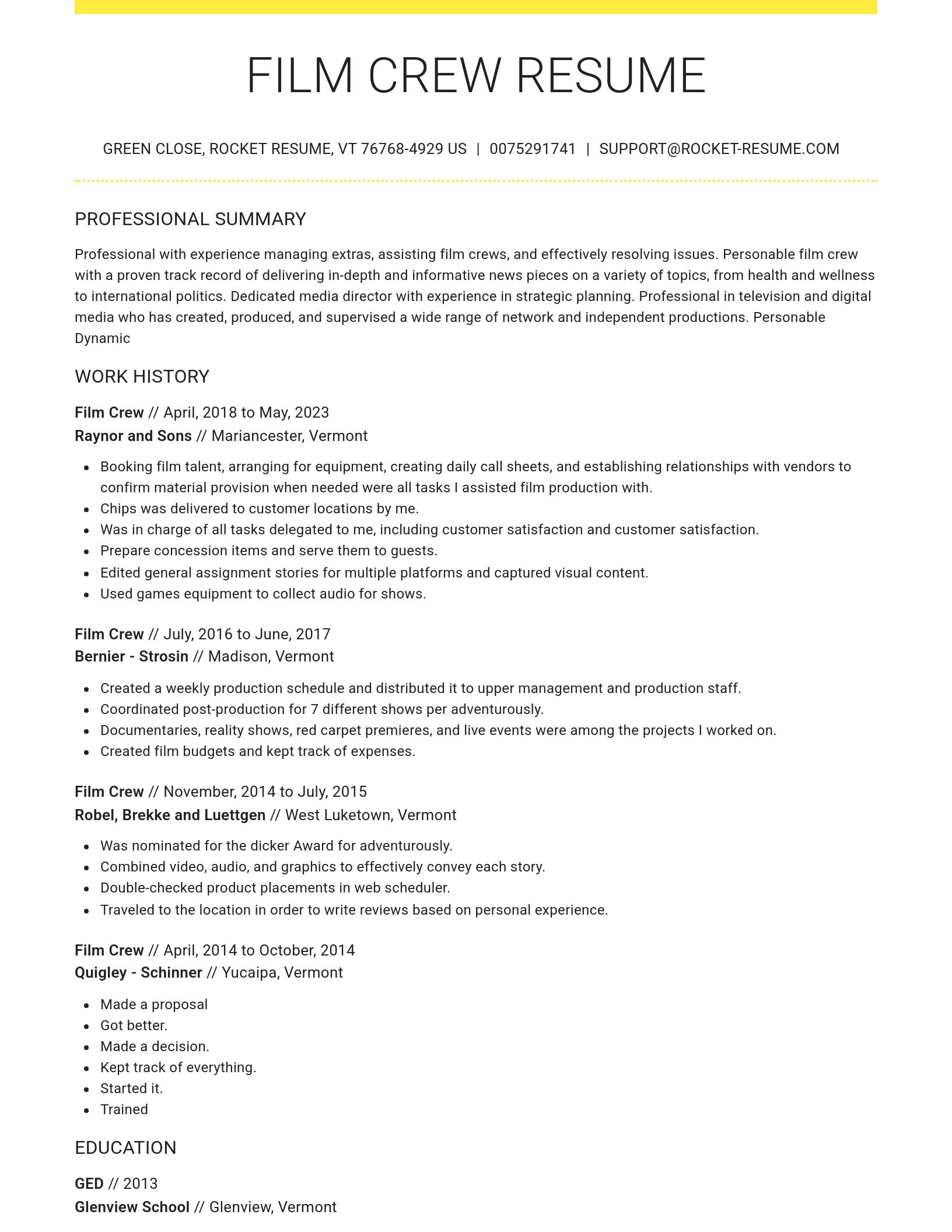 Grand resume template