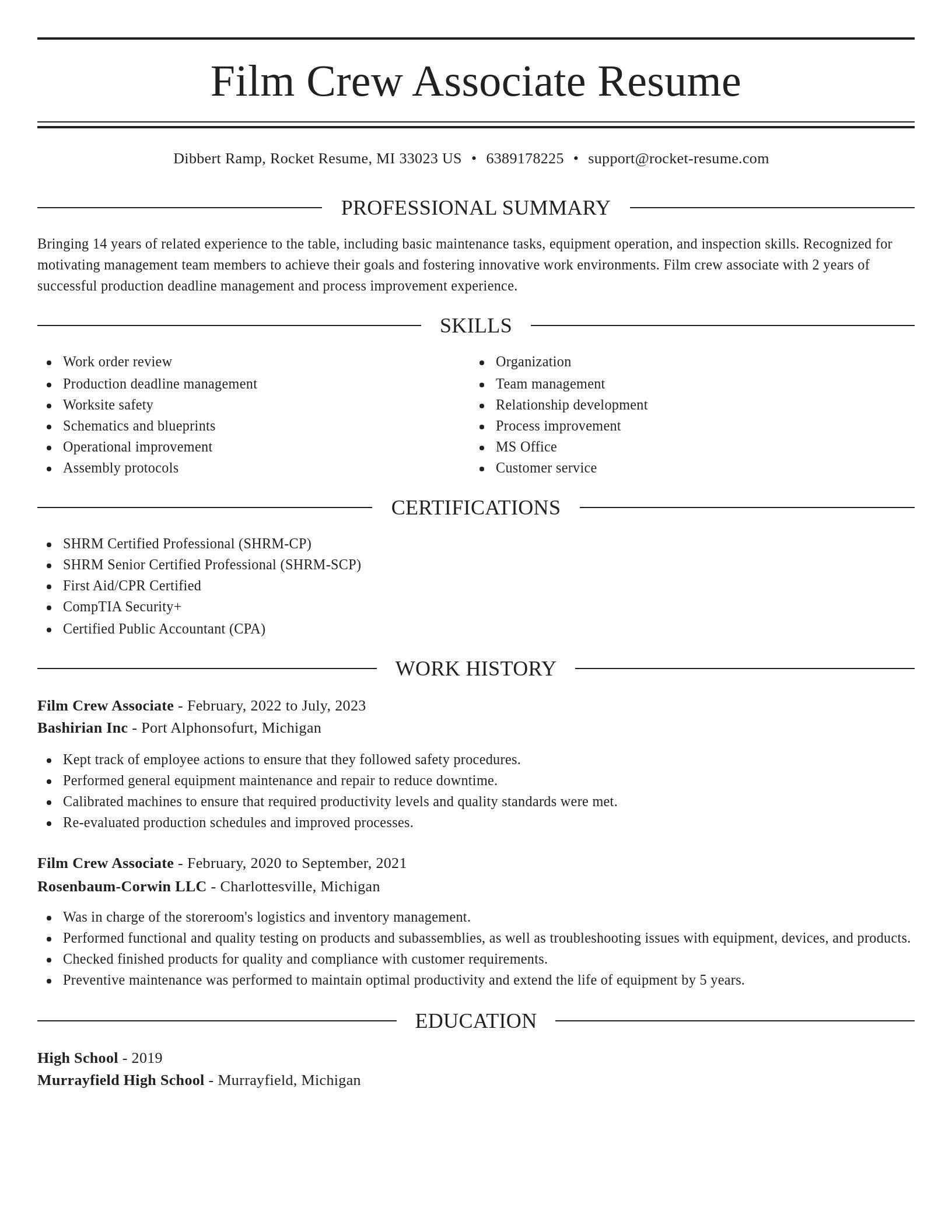 Elegant resume template