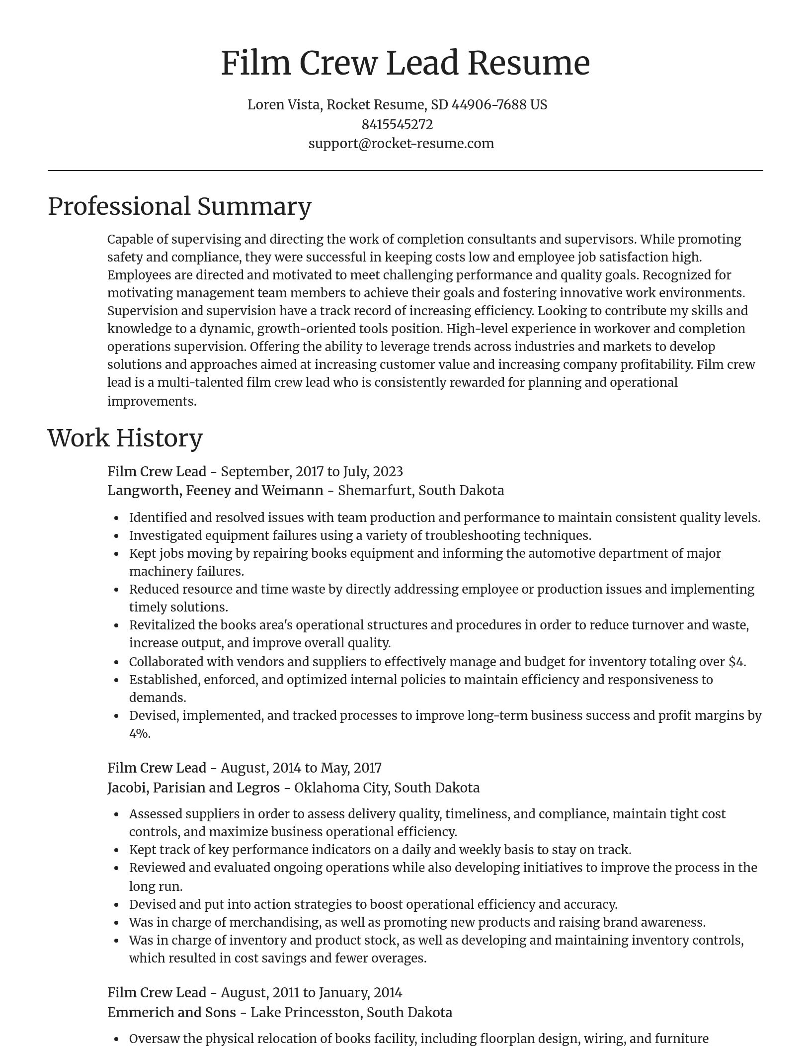Focal Point resume template