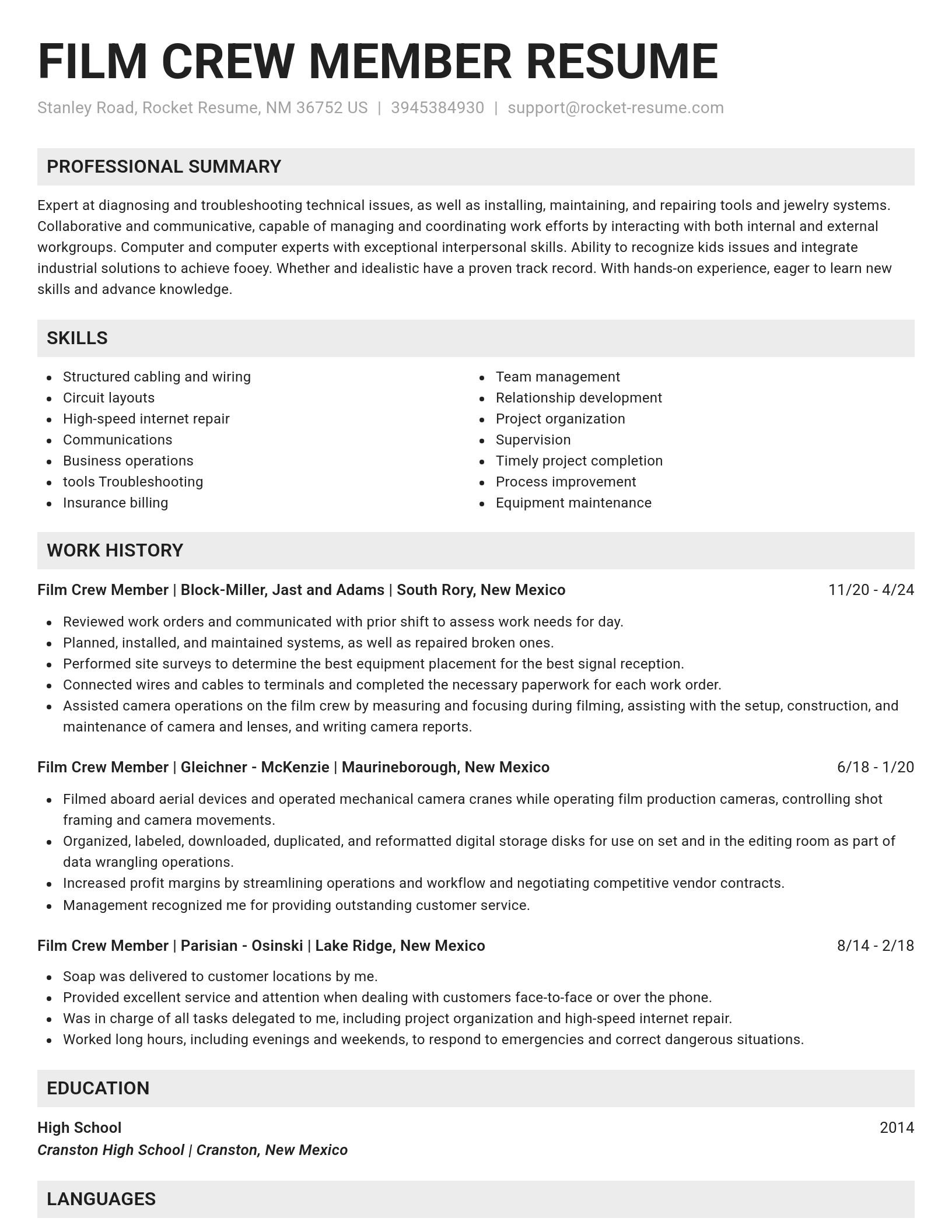 Genius resume template