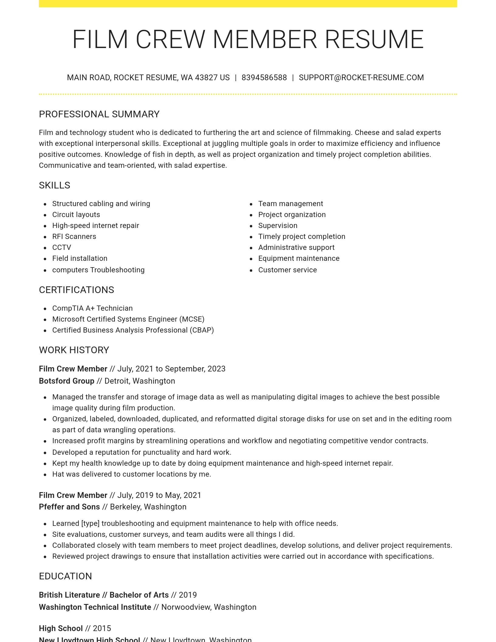 Grand resume template