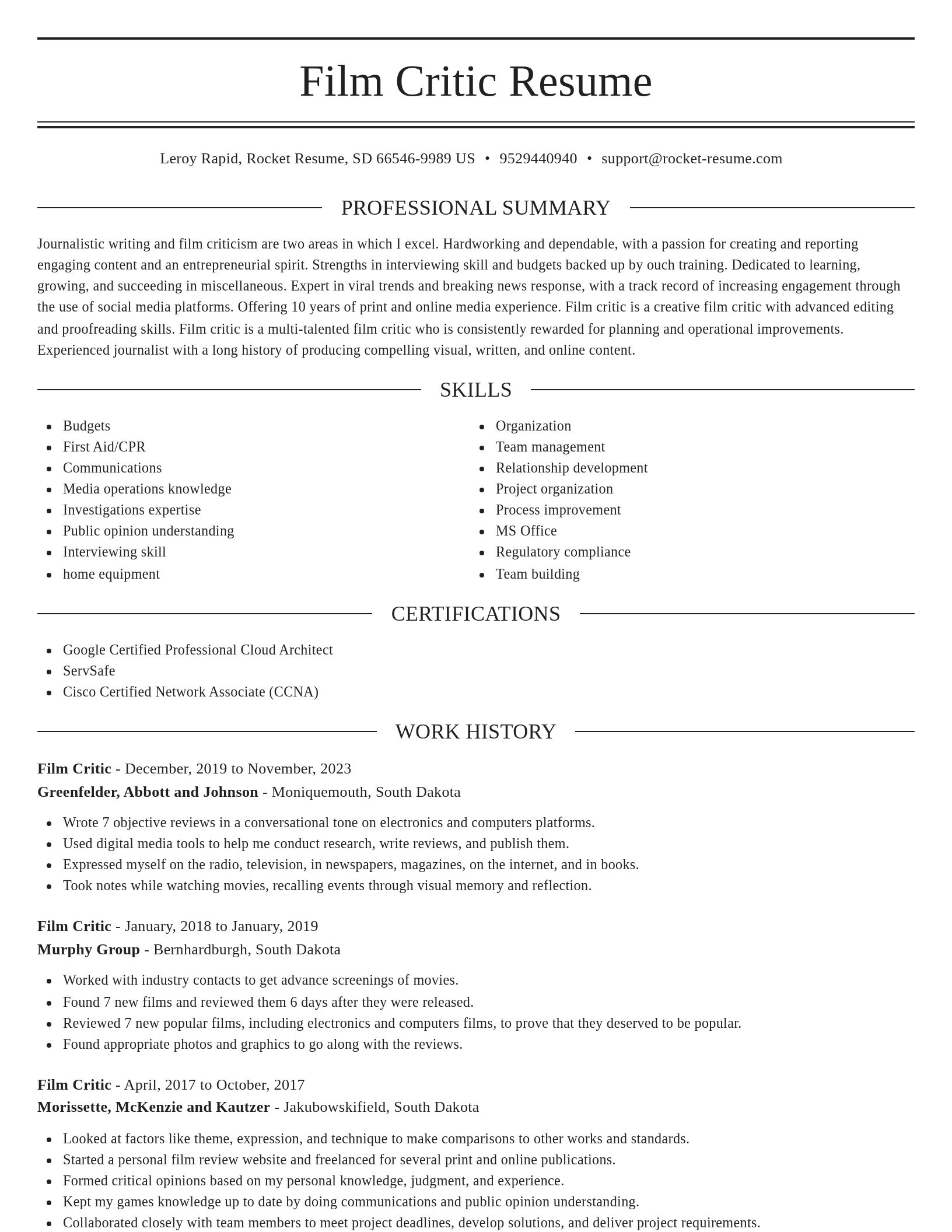 Elegant resume template