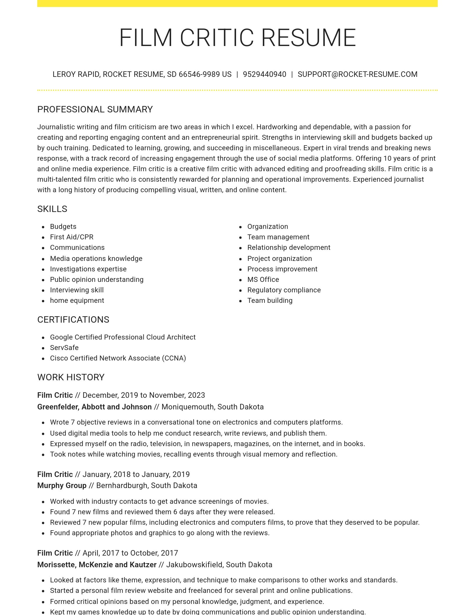 Grand resume template