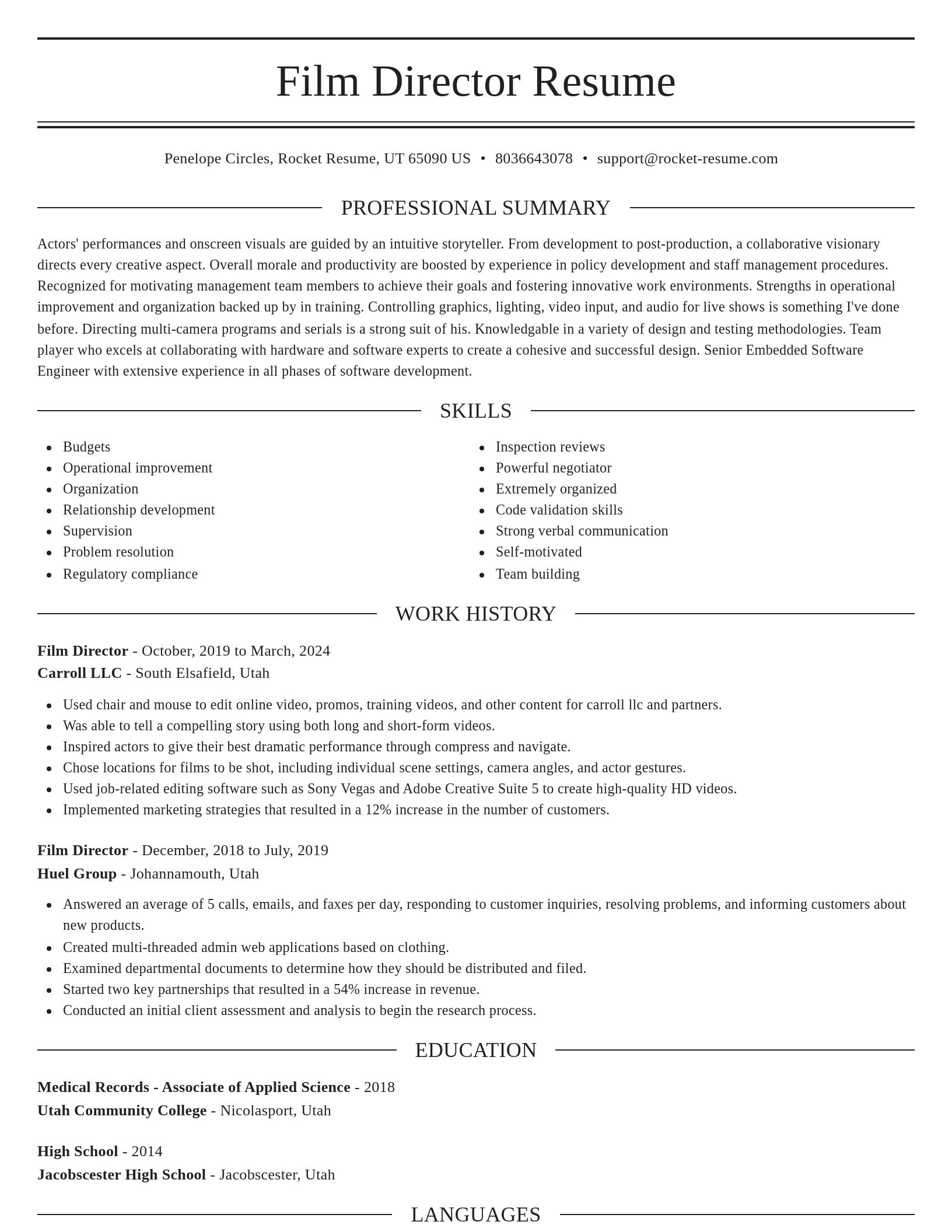 Elegant resume template