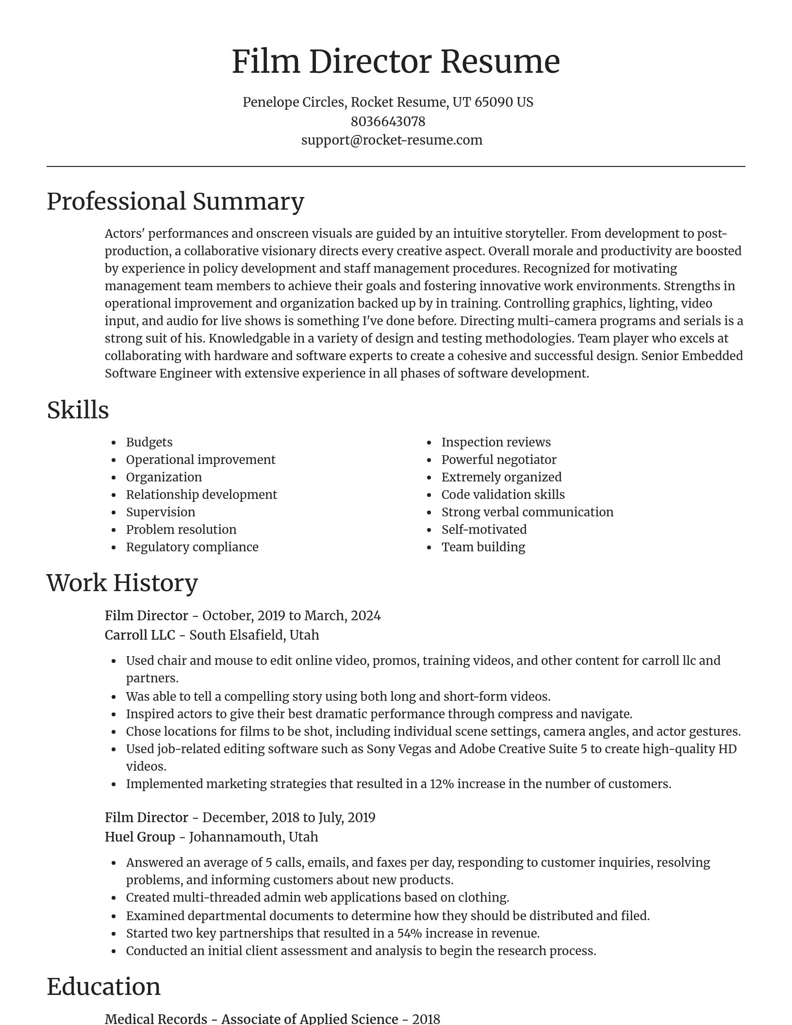 Focal Point resume template