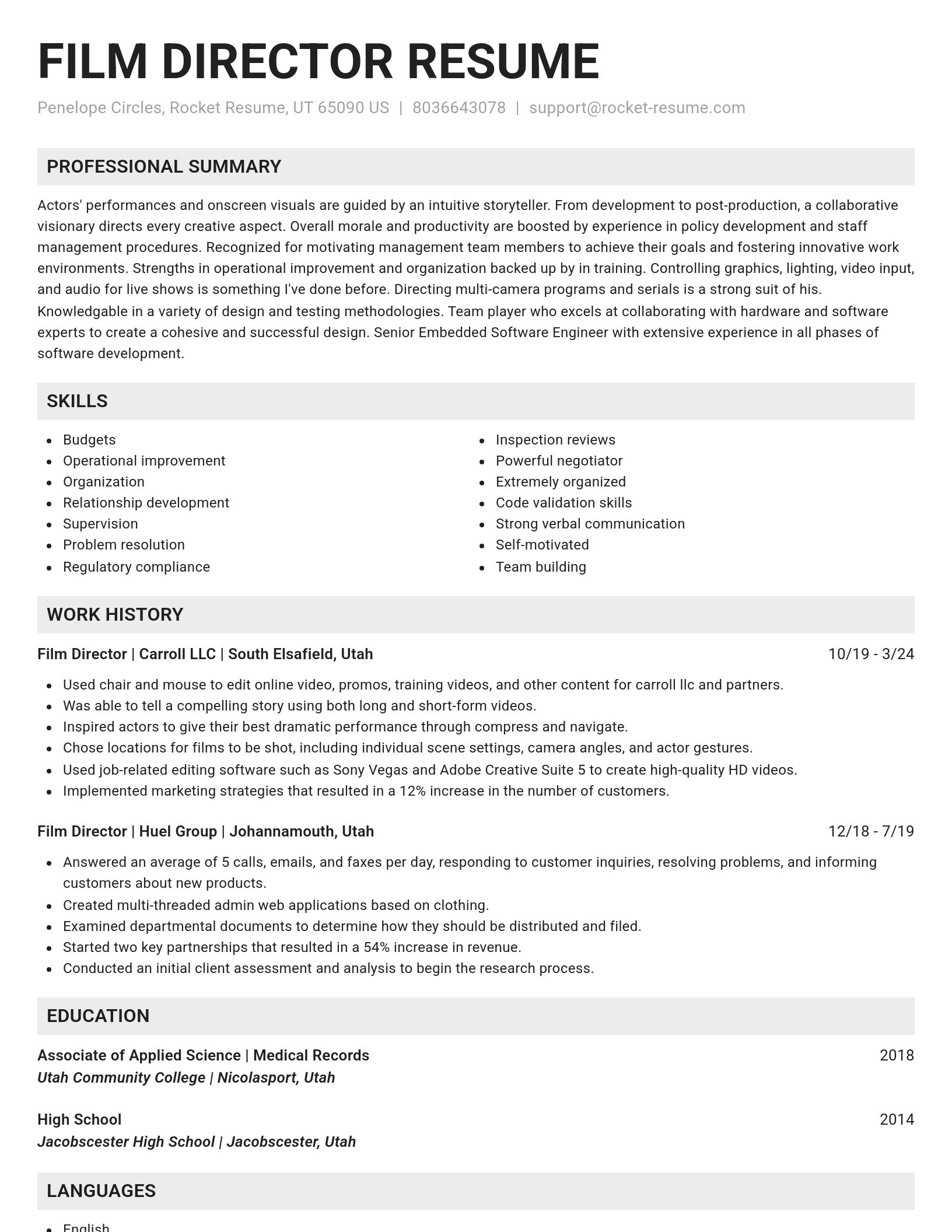 Genius resume template