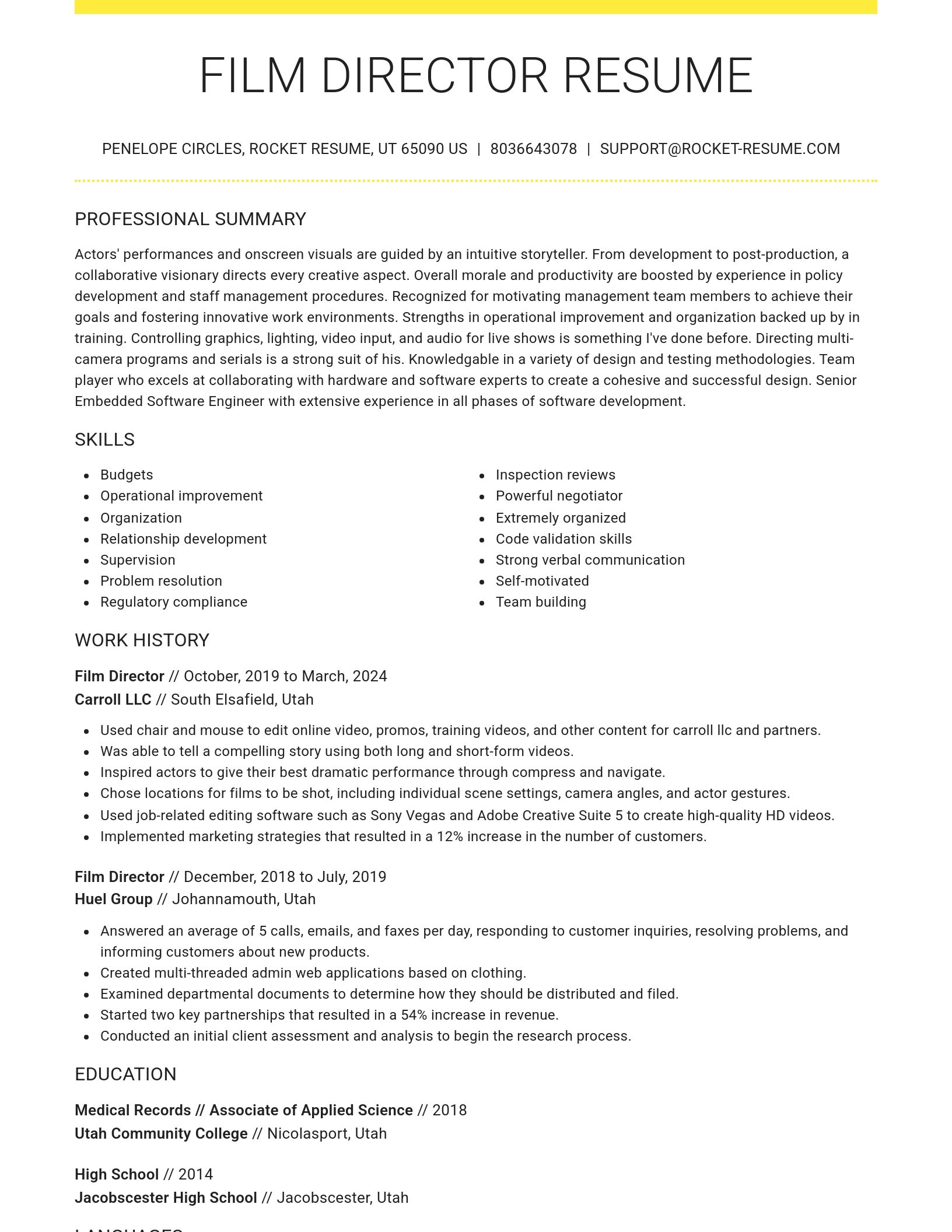 Grand resume template