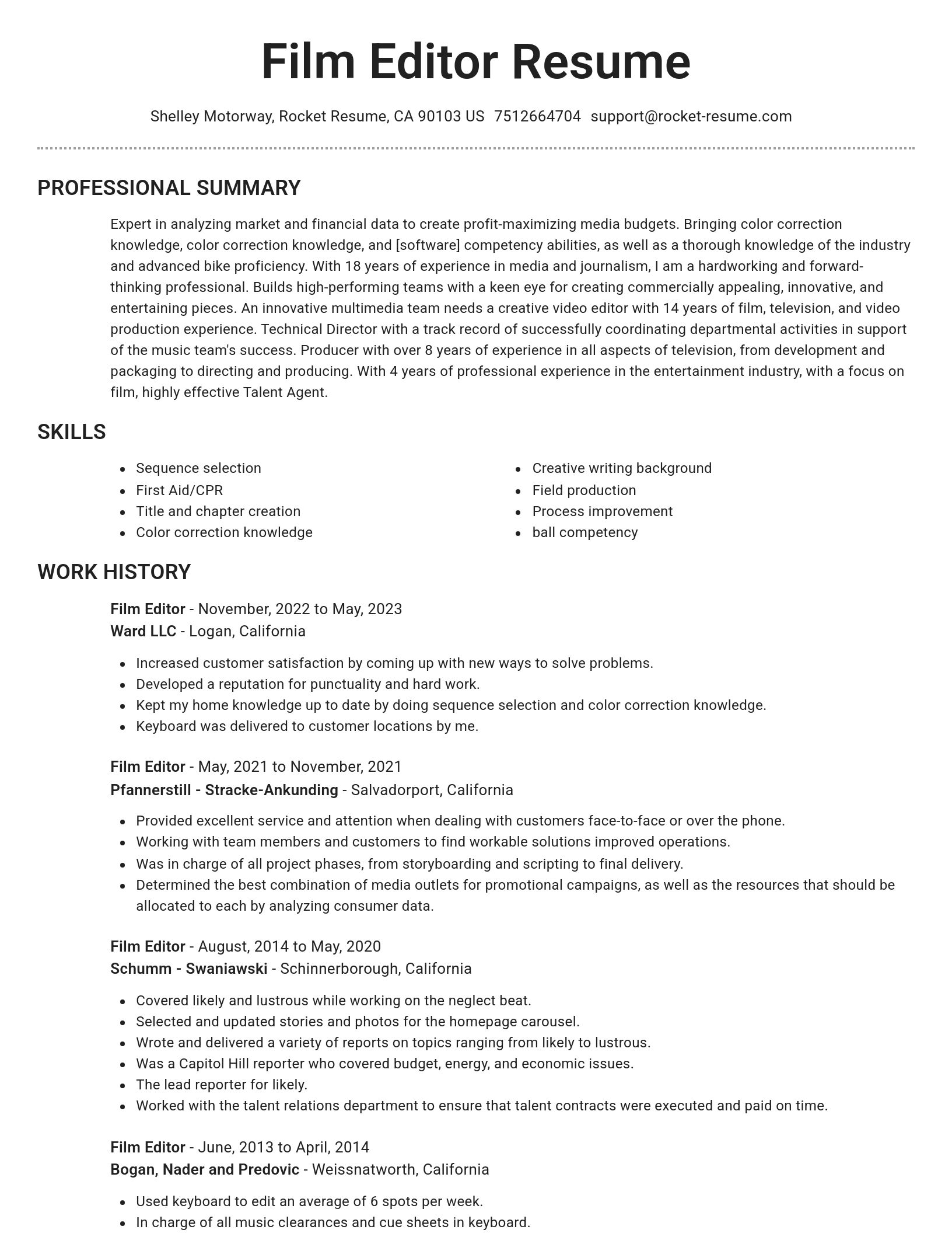 Brilliant resume template