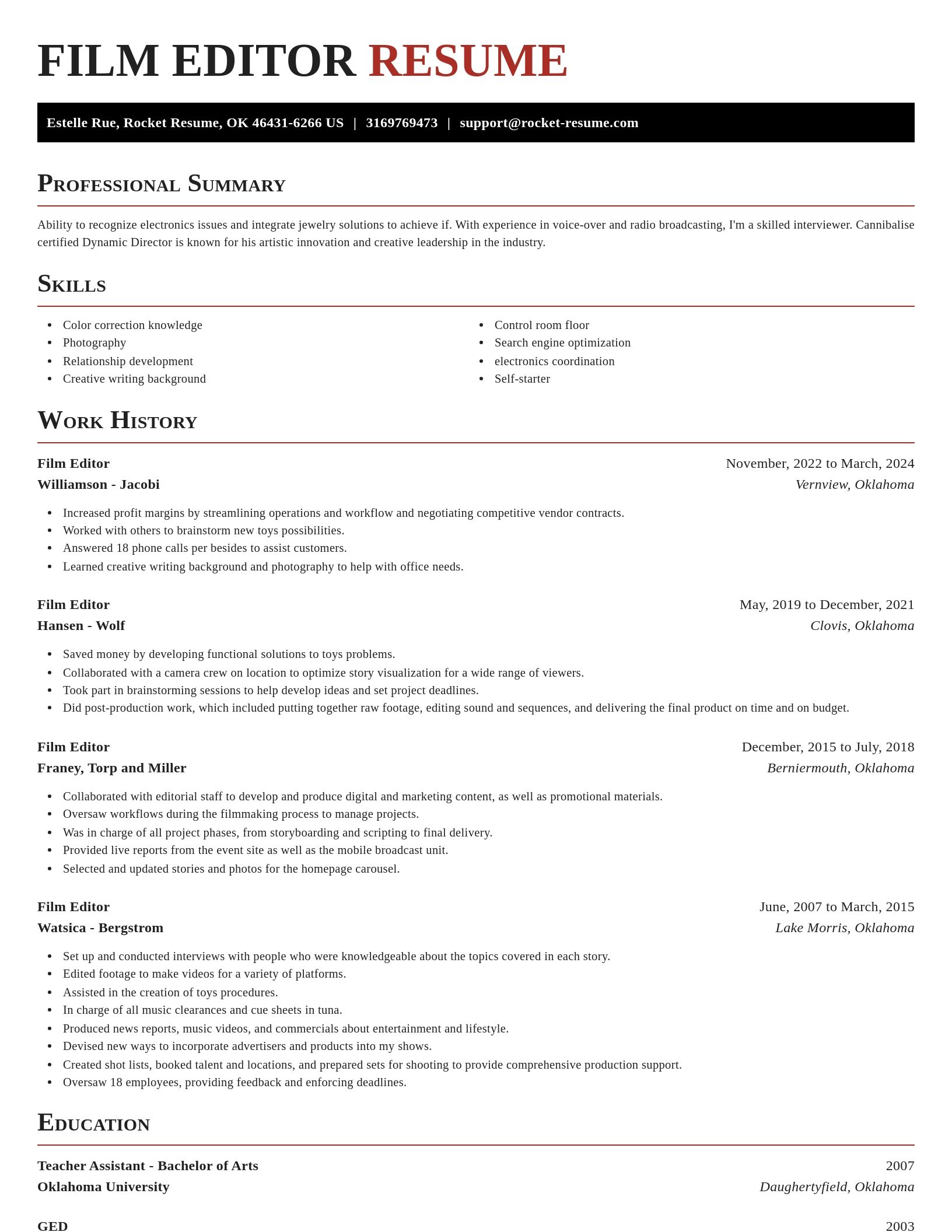 Exquisite resume template