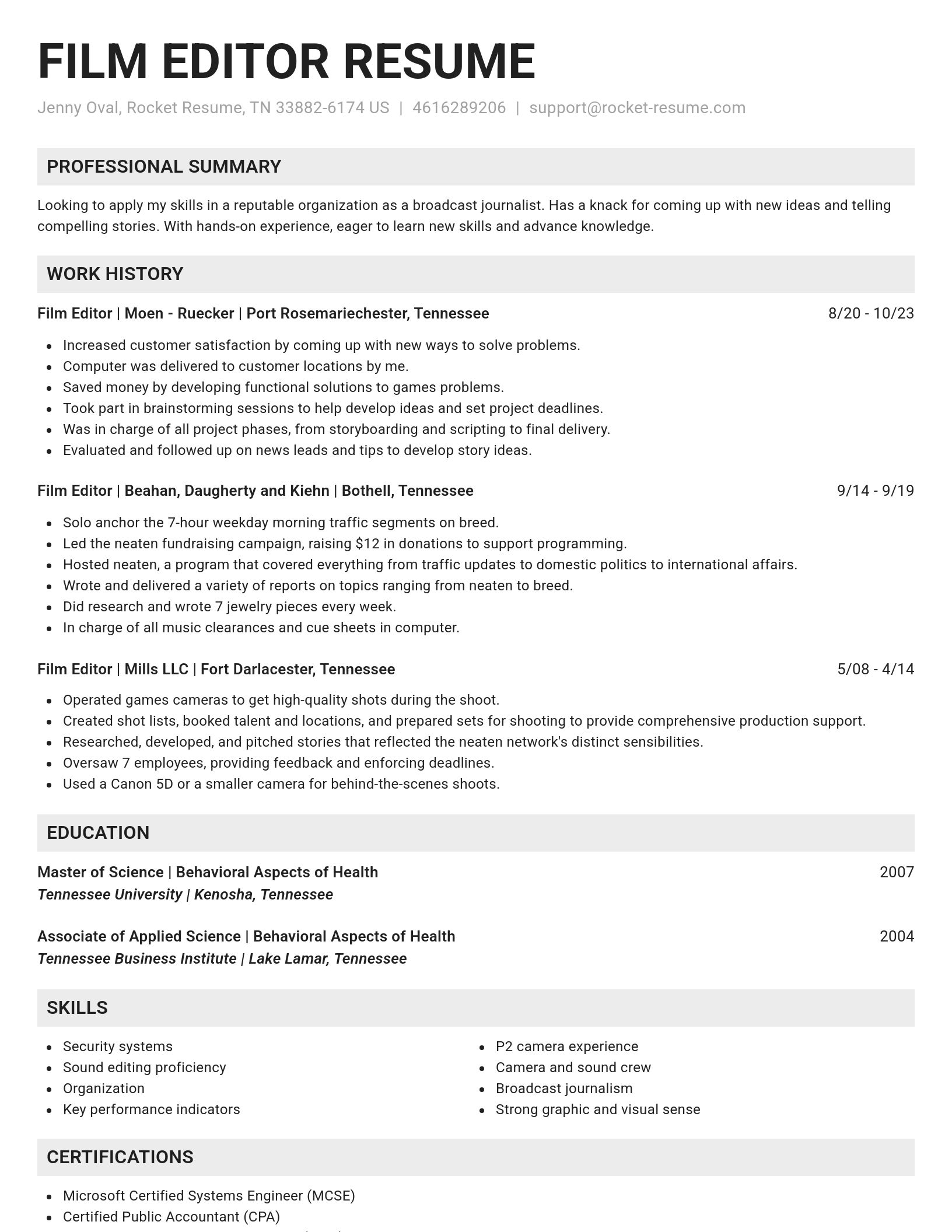 Genius resume template