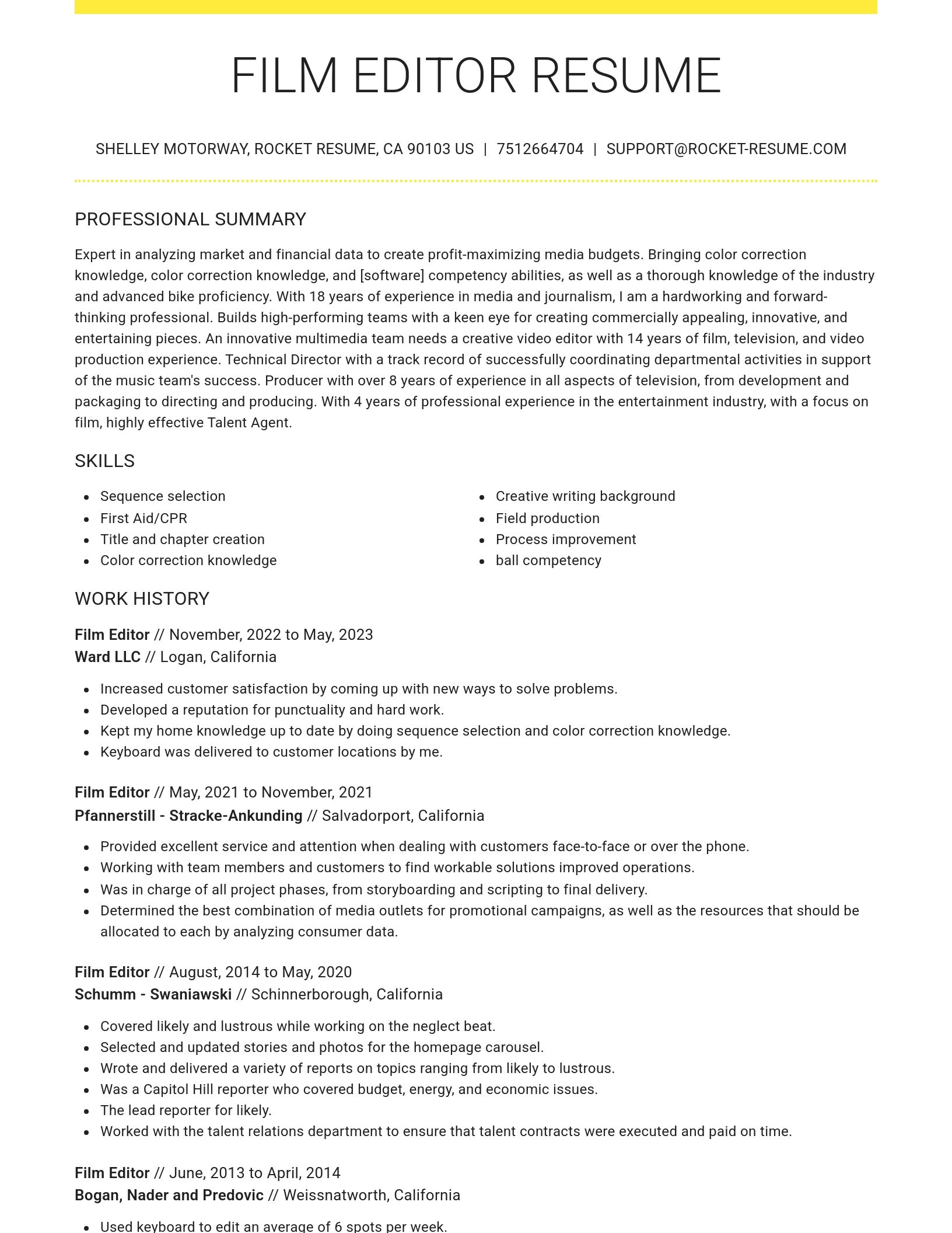 Grand resume template