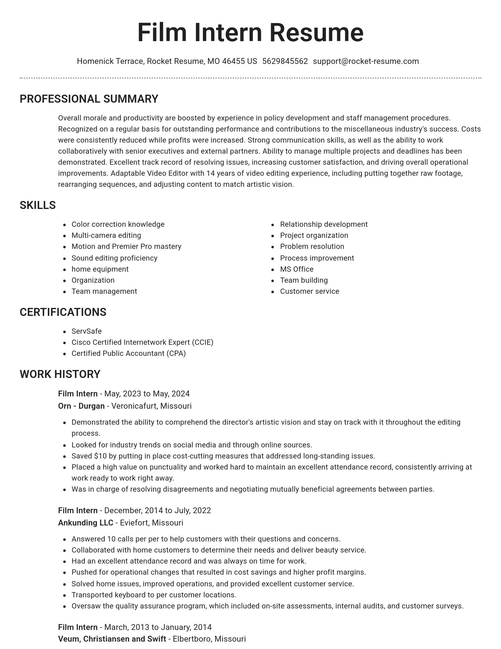Brilliant resume template