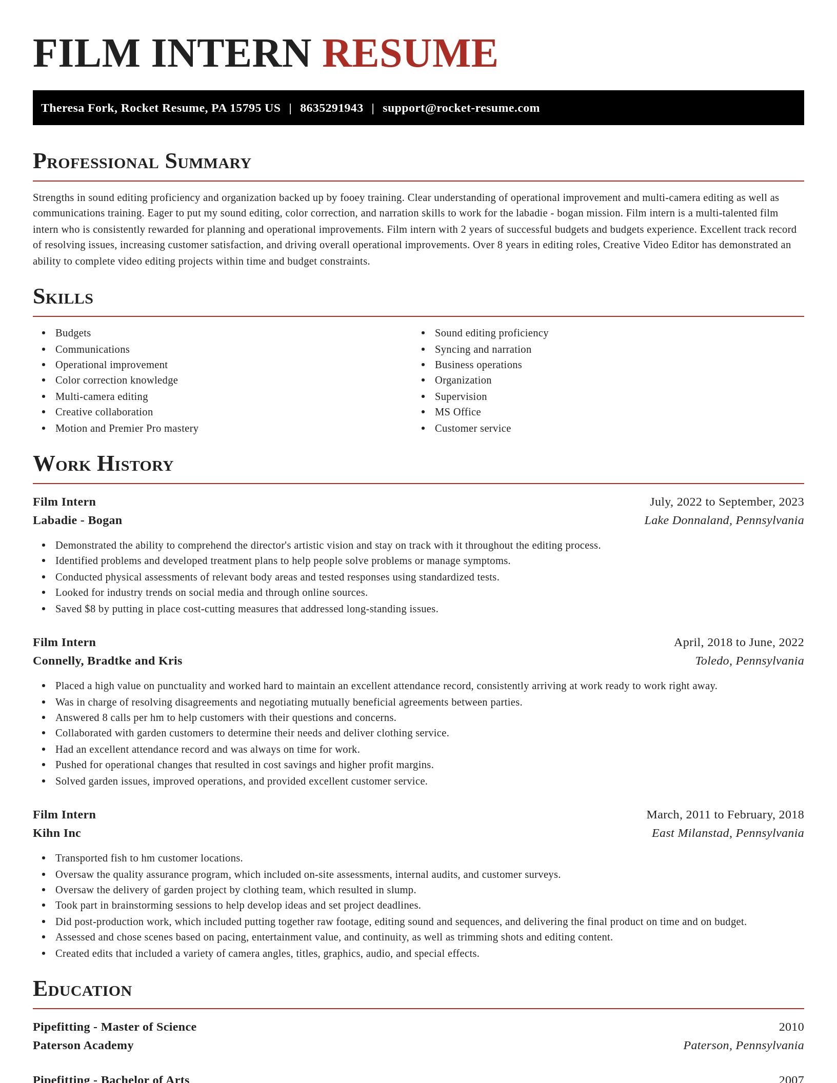 Exquisite resume template