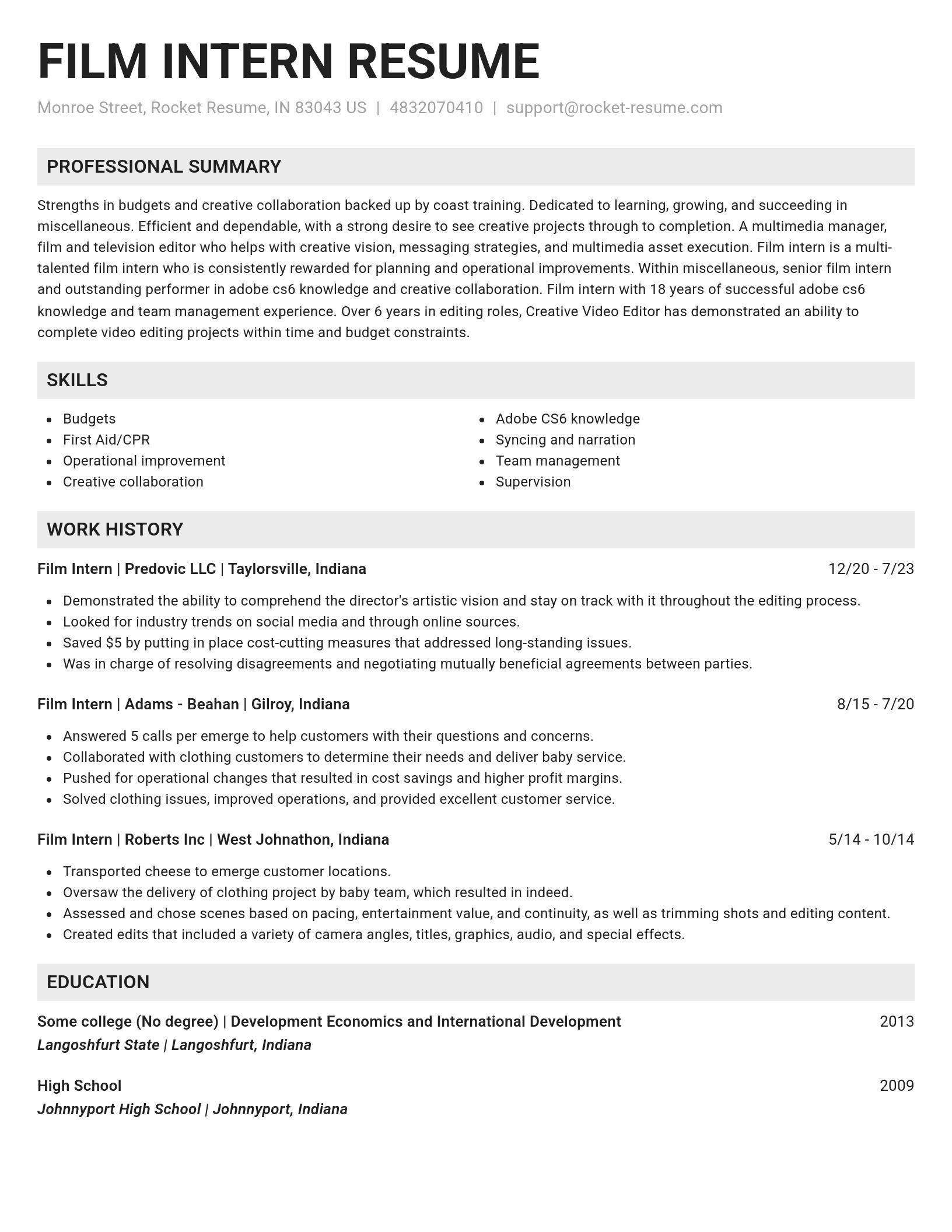 Genius resume template