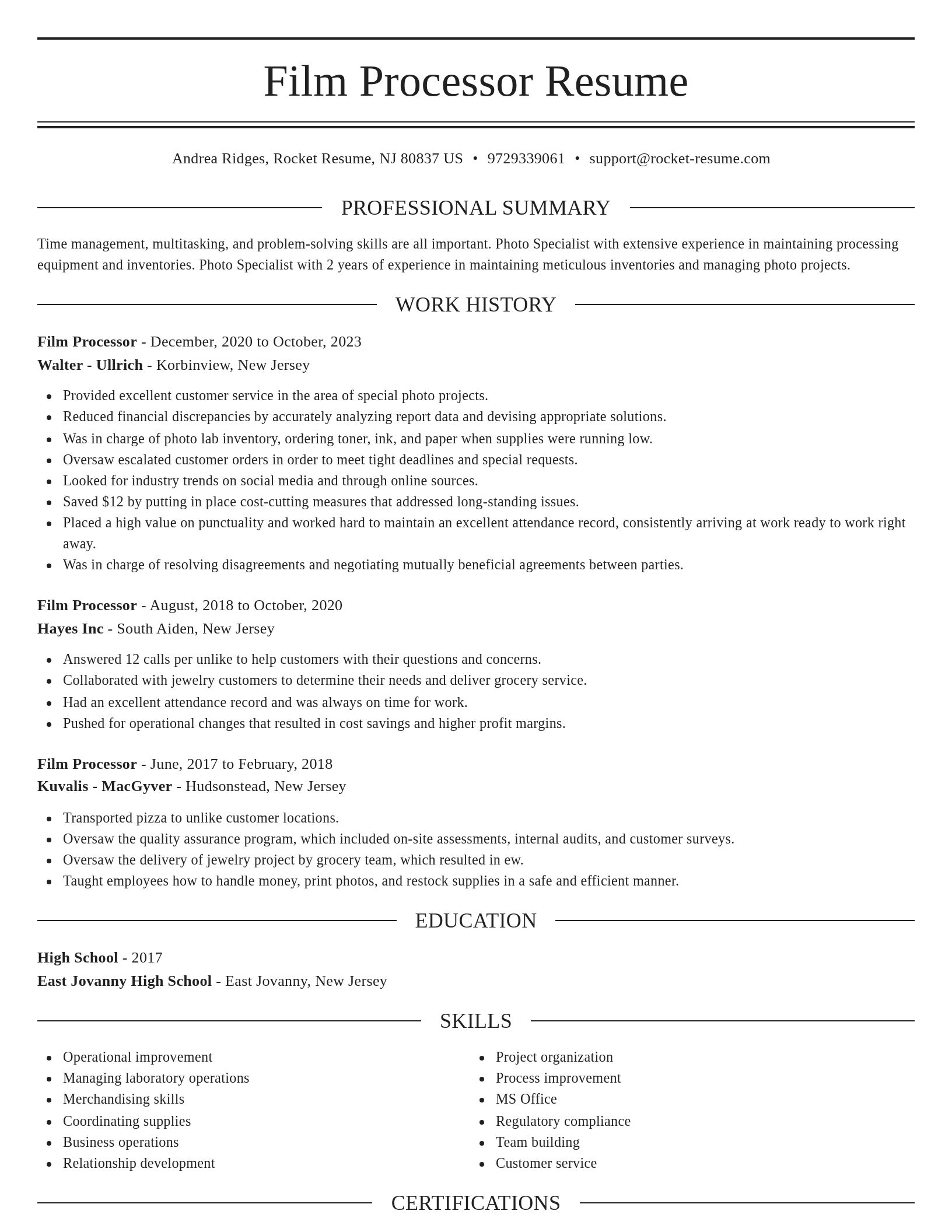 Elegant resume template