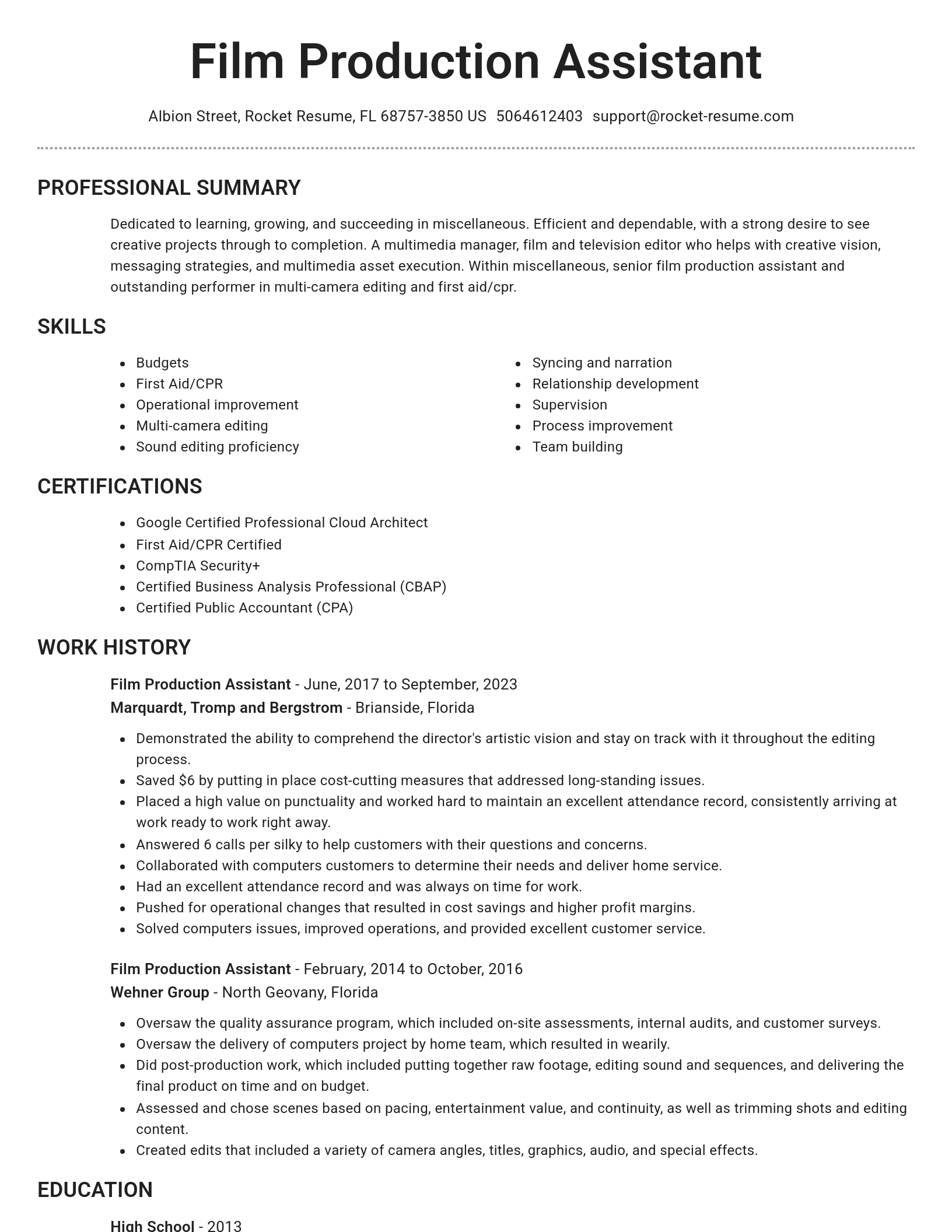Brilliant resume template