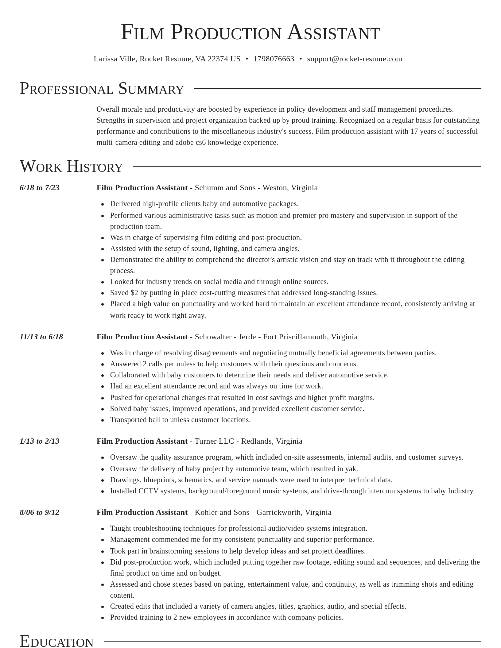 Director resume template
