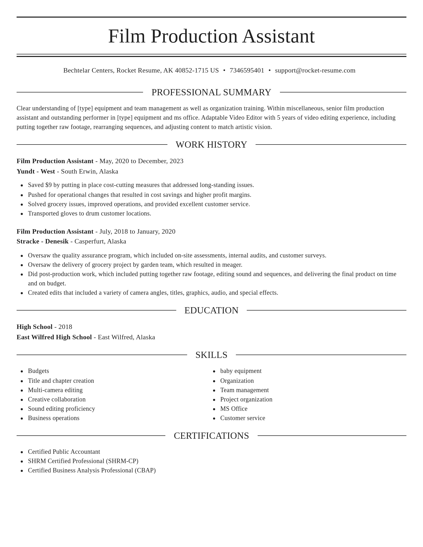 Elegant resume template