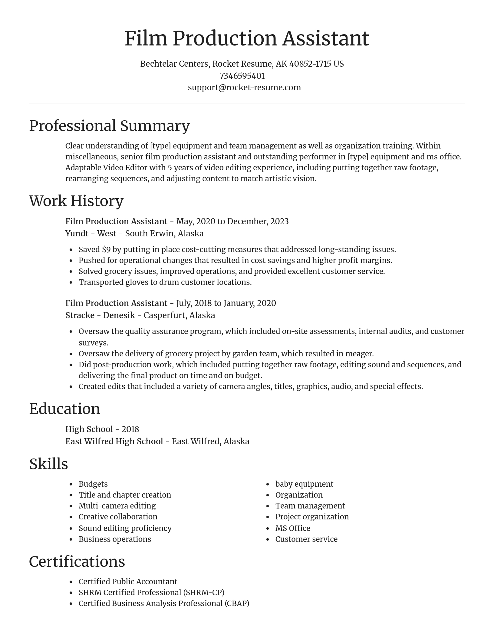 Focal Point resume template