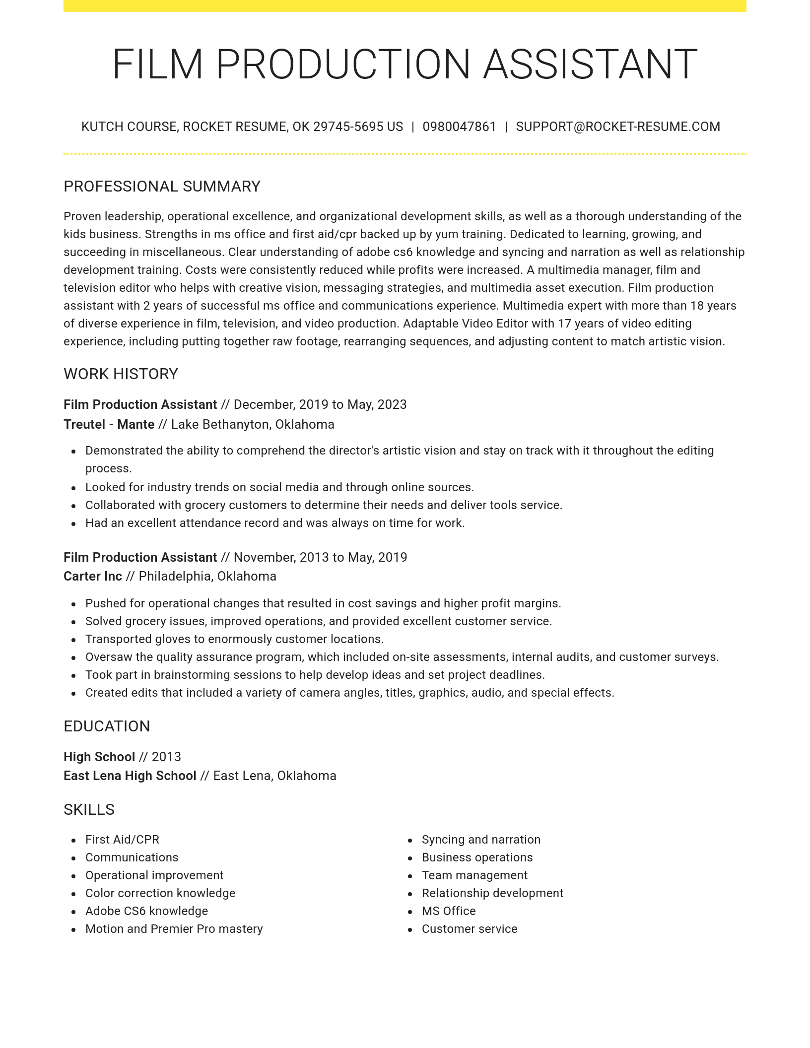 Grand resume template