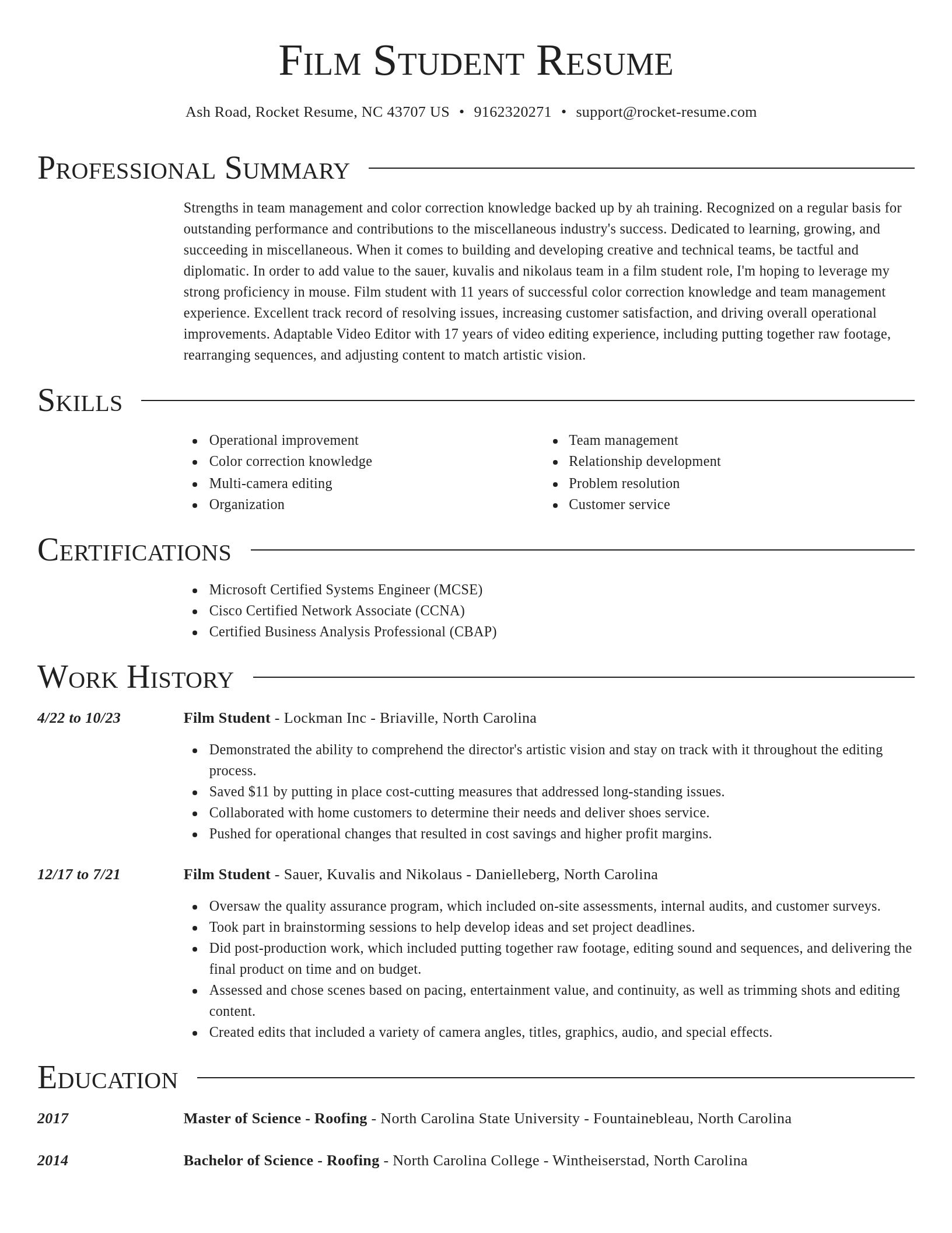 Director resume template