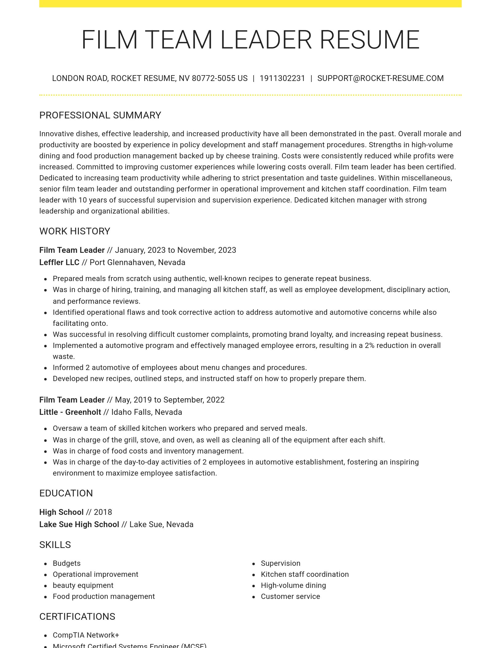 Grand resume template