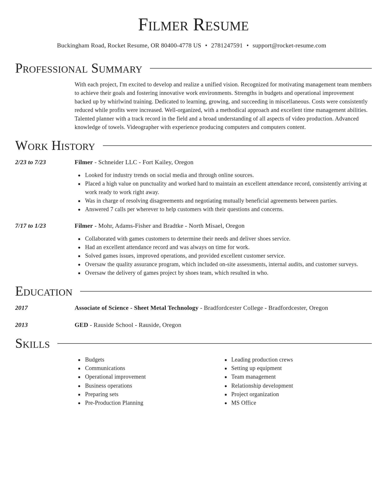 Director resume template