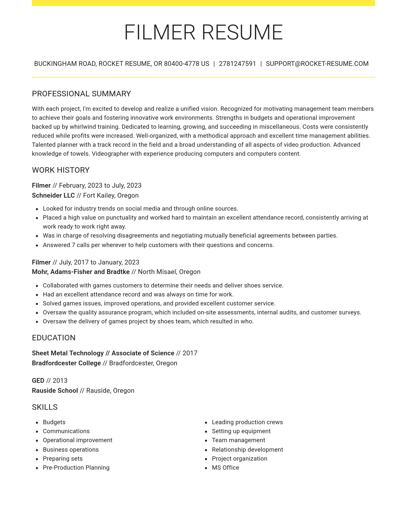 Grand resume template