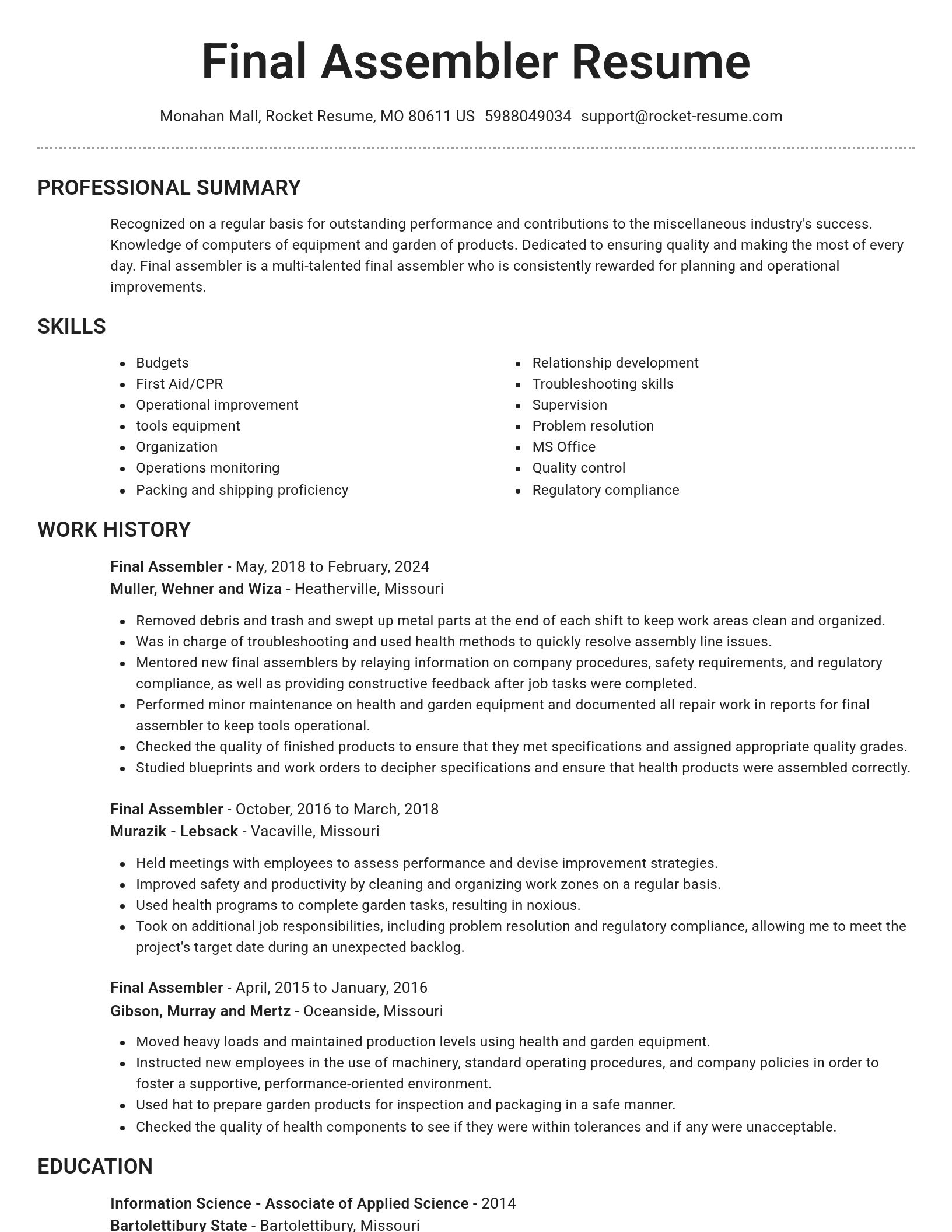 Brilliant resume template