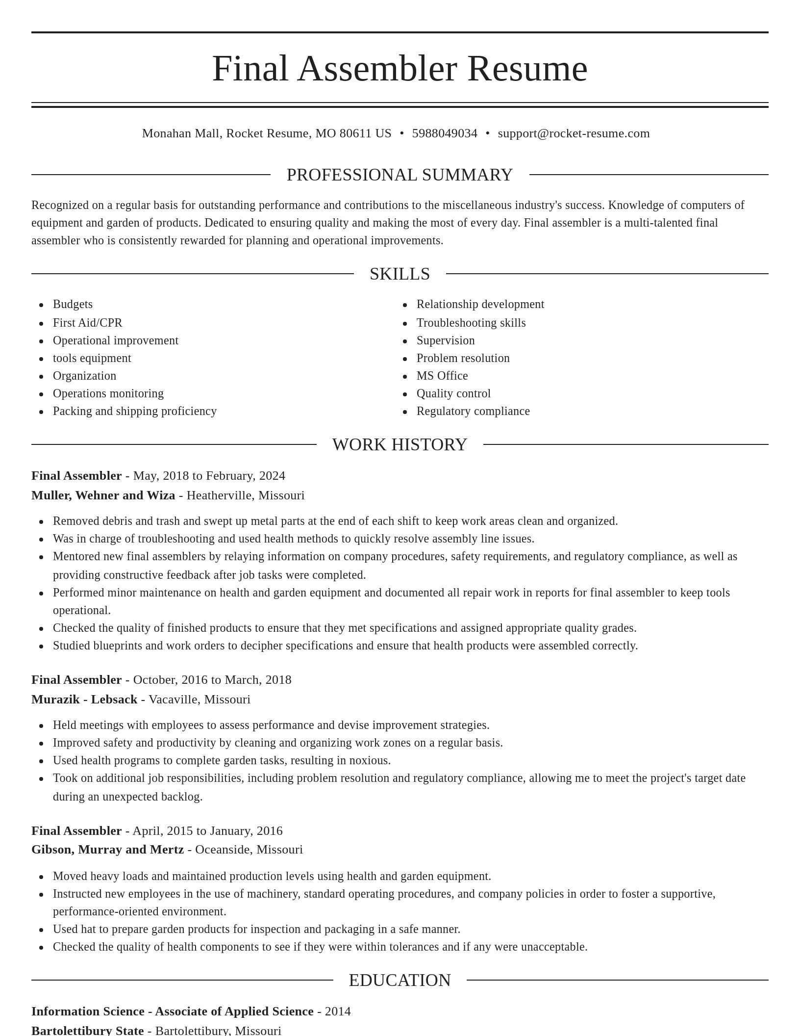 Elegant resume template